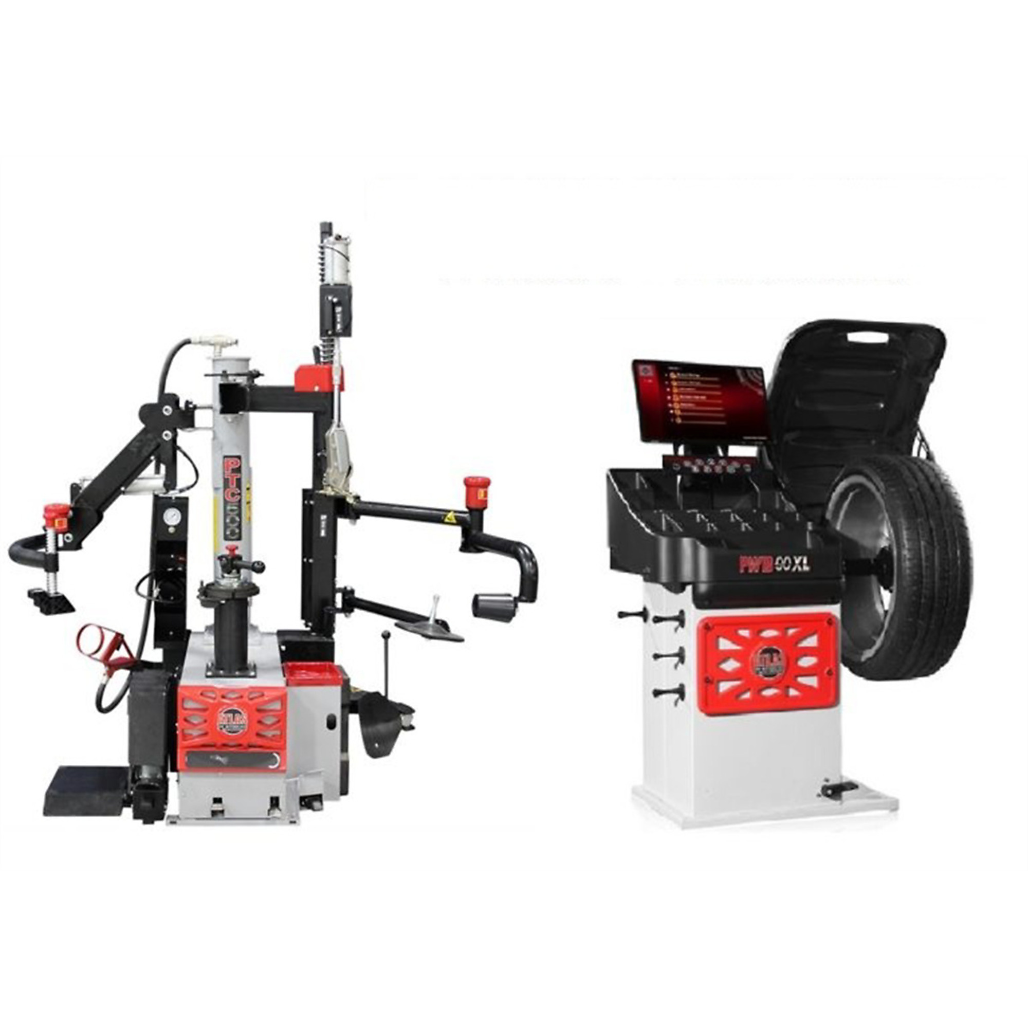Atlas Automotive Equipment Platinum PTC500 Tire Changer + PWB90XL Wheel Balancer Combo Package