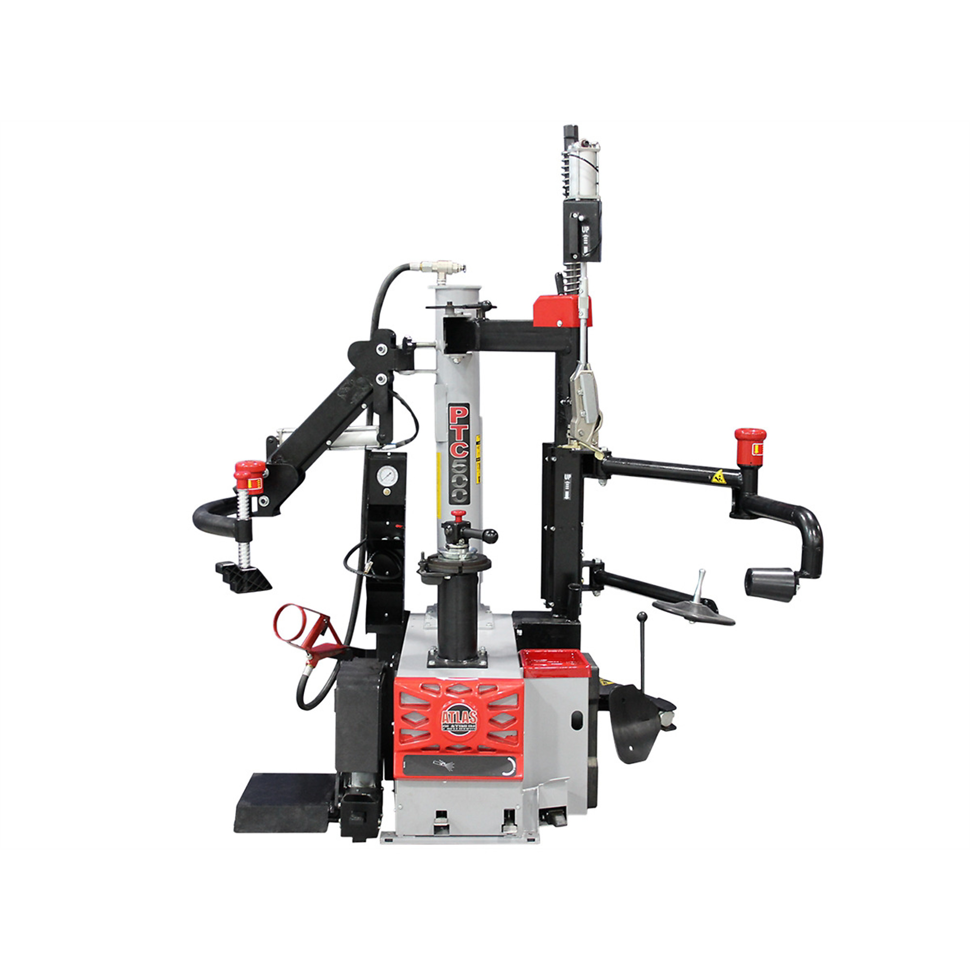 Atlas Automotive Equipment PTC500 Platinum Center Post Tire Changer, Lever/No-Lever System, Smart Lock Mounting, Integrated Wheel Lift, Accessory Kit, Italian Engineering, High-Volume Efficiency