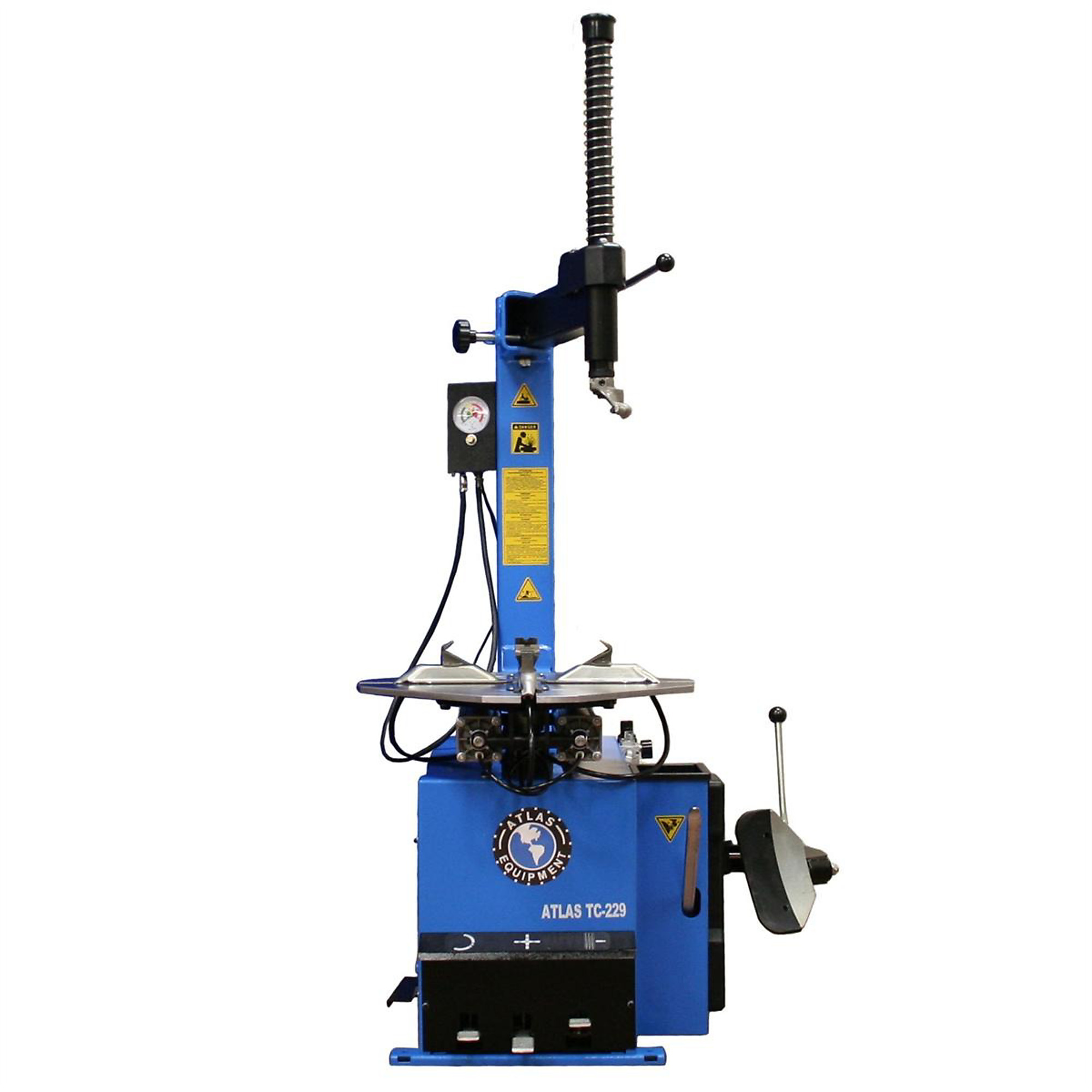 Atlas Automotive Equipment TC229 Tire Changer, Rim Clamp, Beadblaster, Air Jaws, Powerful Breaker, Adjustable Jaws, Versatile Tires, Inflator Box, Tool Kit, Plastic Covers, Ideal Home, Garage