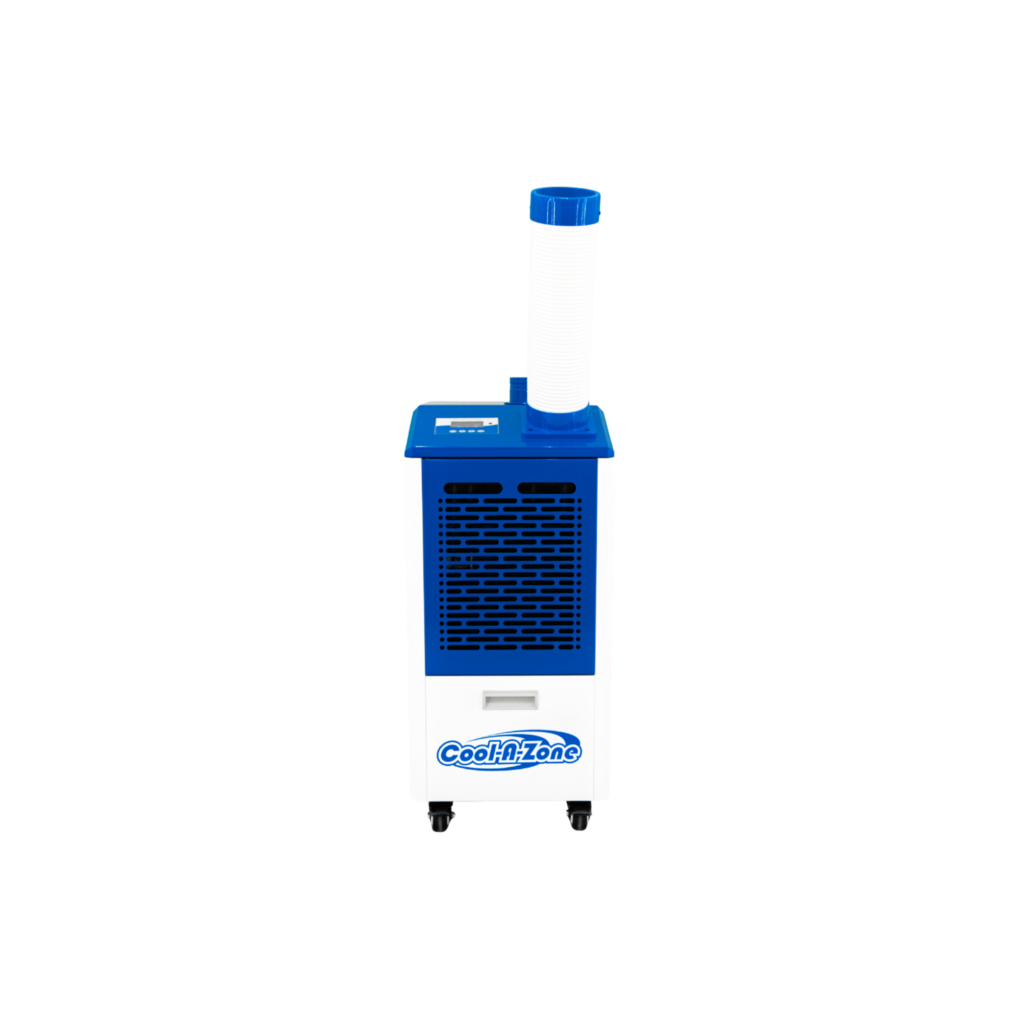 Cool-A-Zone Nova Heat Flex: portable AC & heater for 540 sq. ft. Uses R32 refrigerant, 120V-10A plug, 123 lbs. Features outlet pipe, locking wheels & handle. Compact, portable comfort anywhere.
