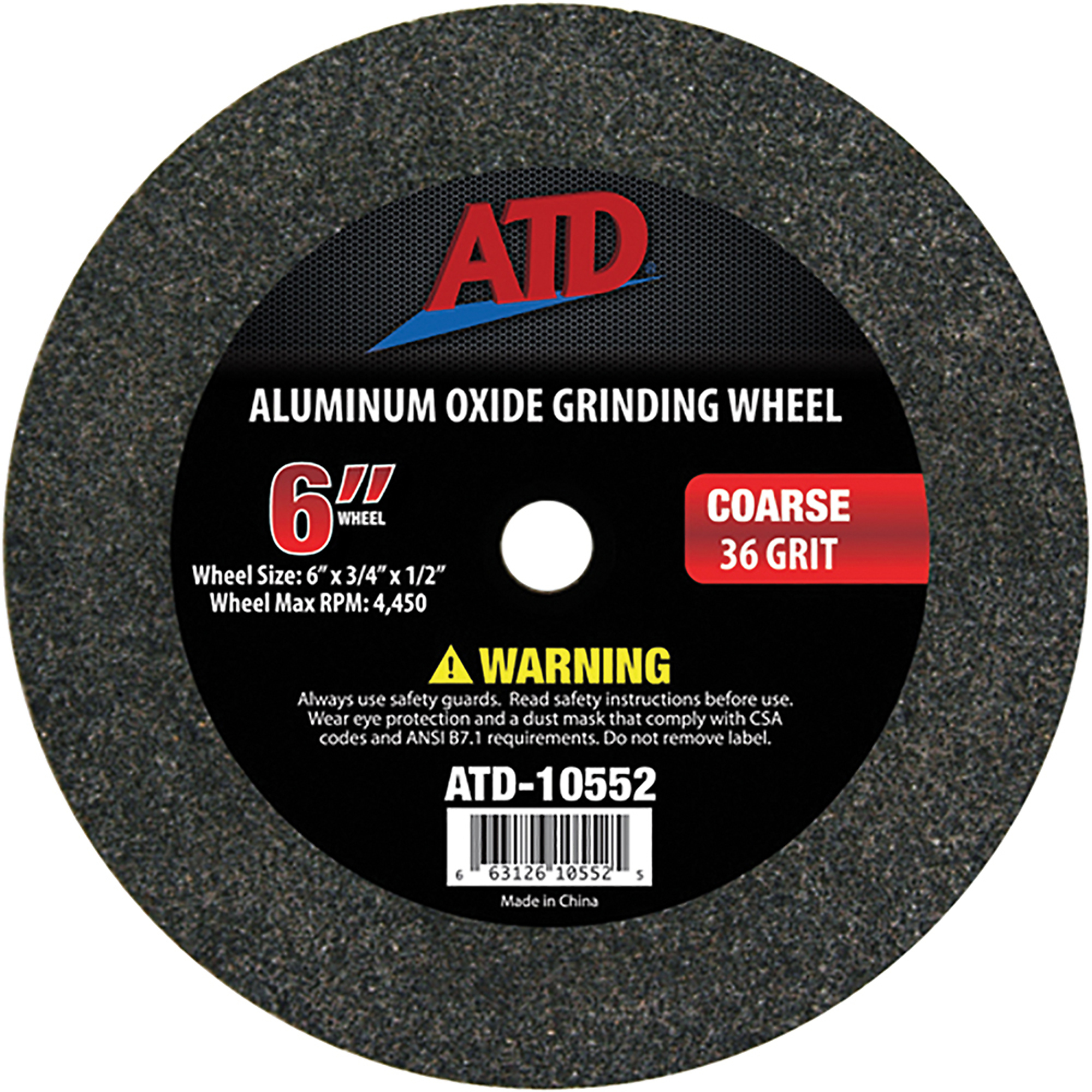 ATD GRINDING WHEEL 6" COARSE, Model# 10035