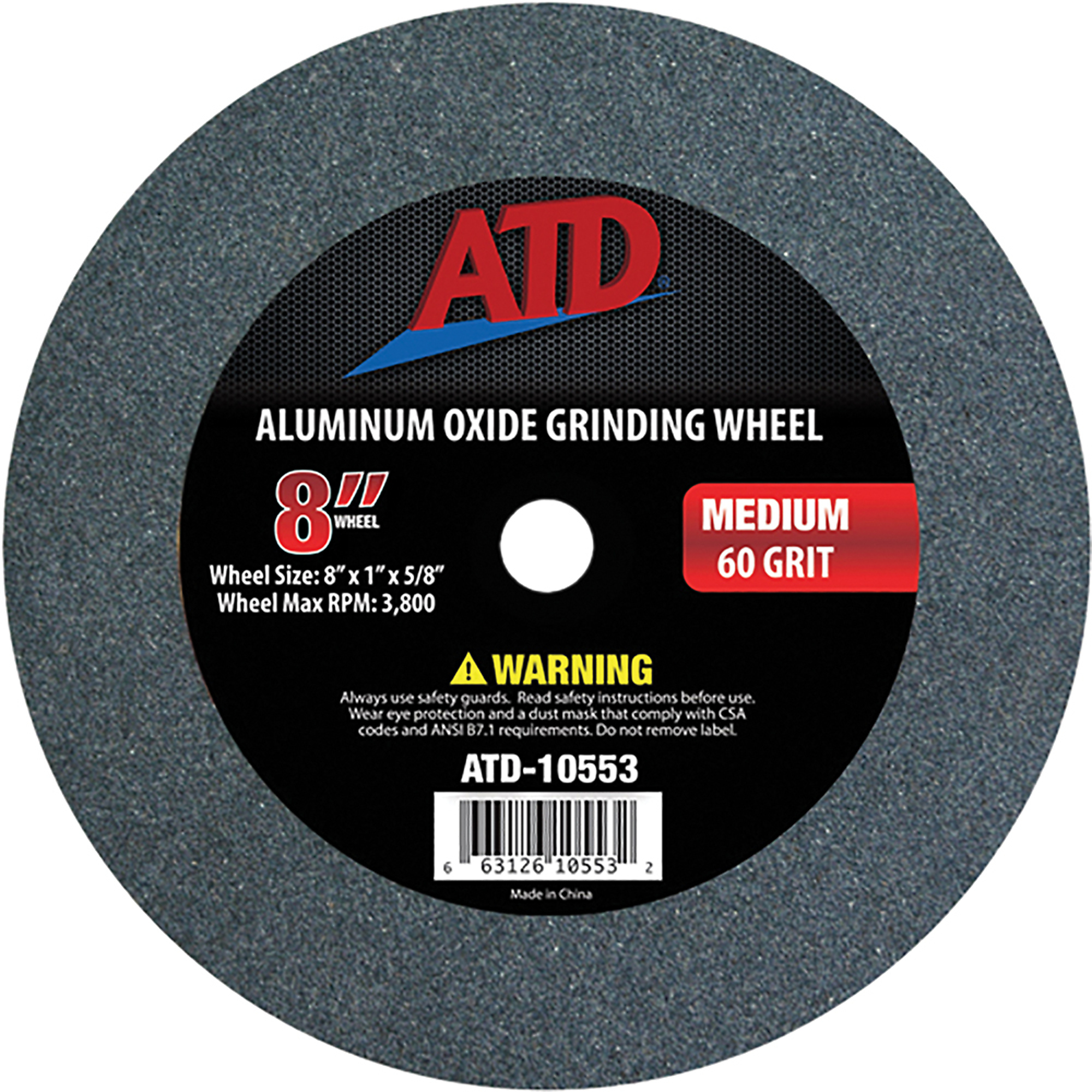 ATD GRINDING WHEEL 8" MEDIUM, Model# 10036