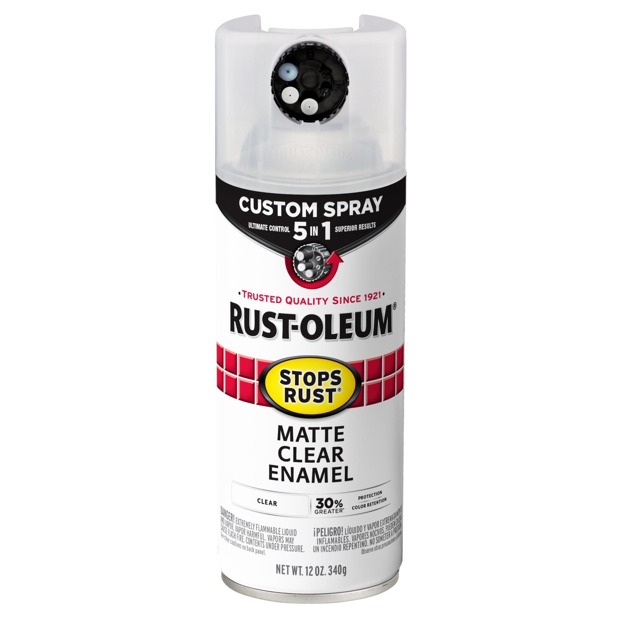 Rust-Oleum Stops Rust Protective Enamel Custom 5-In-1 Spray Paint, Clear, Matte, 12 Oz. Cans, 6PK, 376868DS