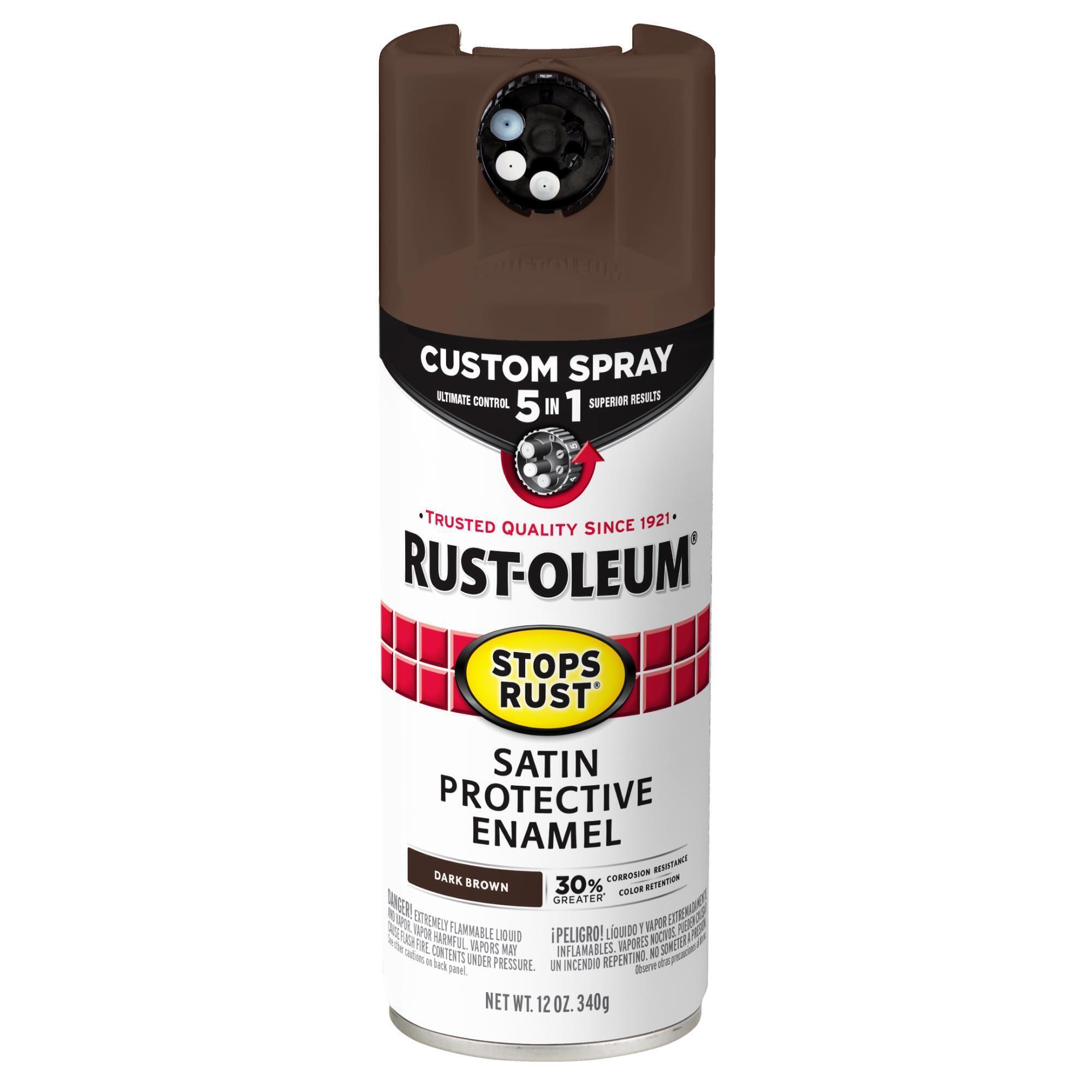 Rust Brown Paint Rust-Oleum Stops Rust Protective Enamel Custom 5-In-1 Spray Paint, Dark ...