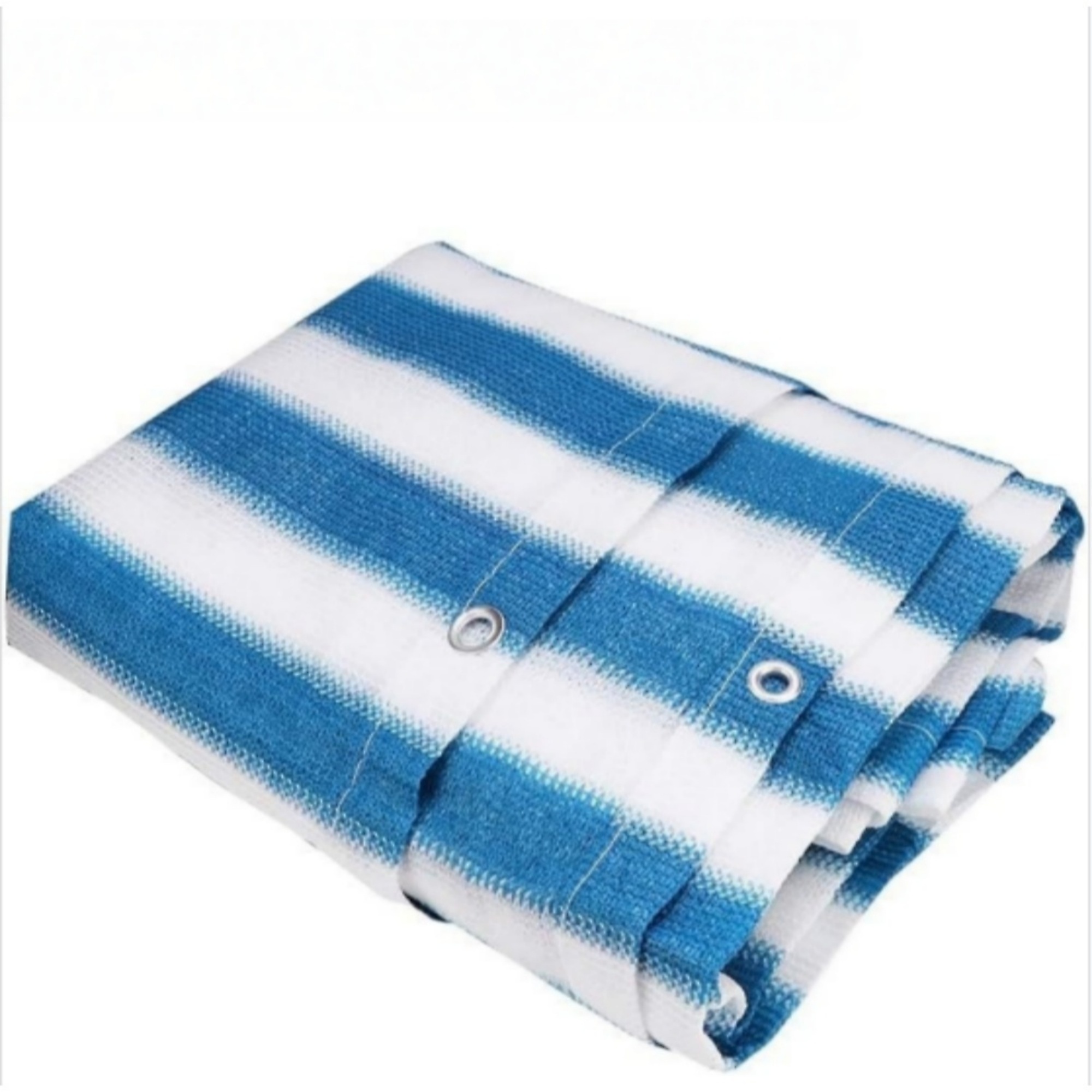 16 ft. Fence in Blue and White Stripes with UV Protection and Permeable