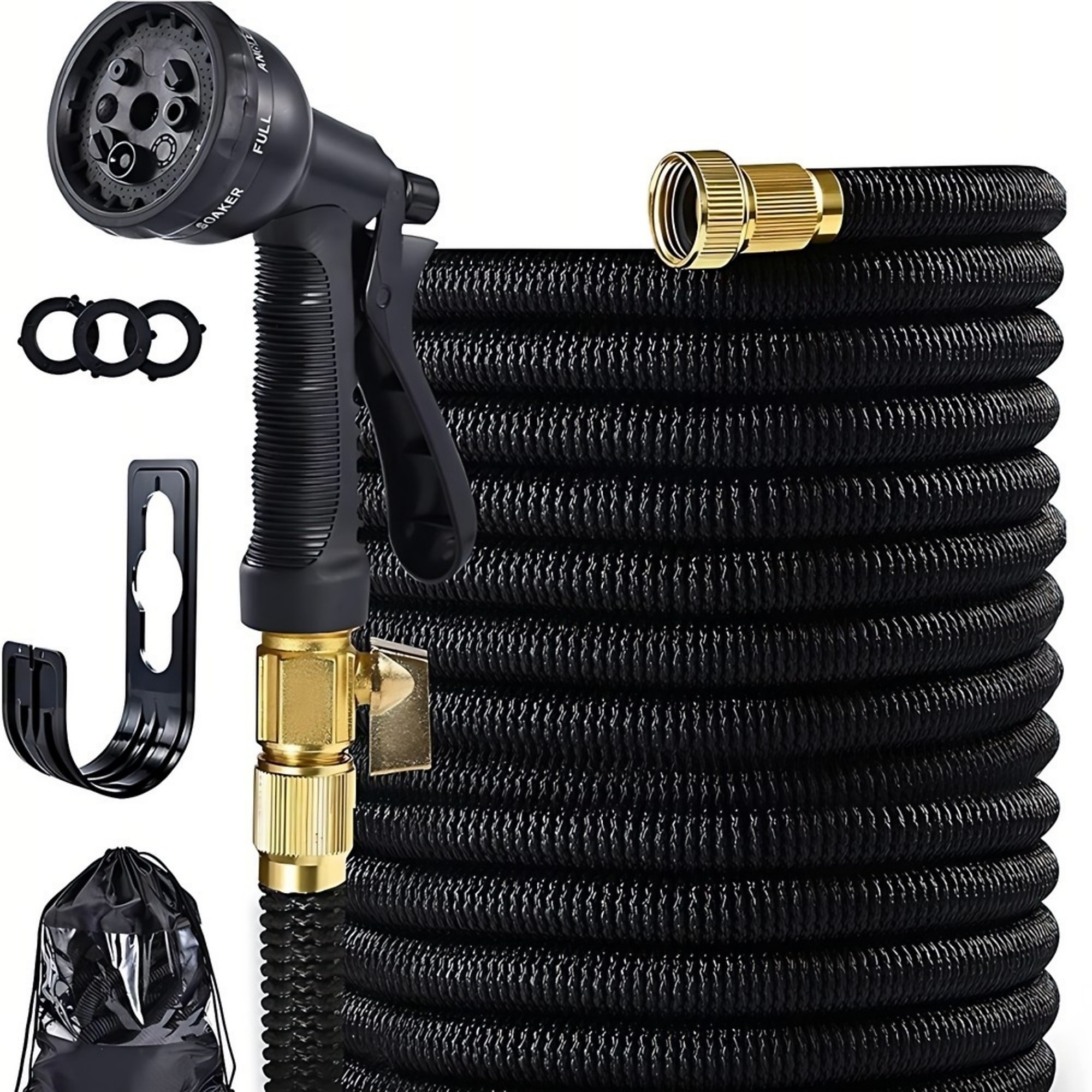 50 ft. Expandable Garden Hose with Nozzle with Leakproof and Kink Free