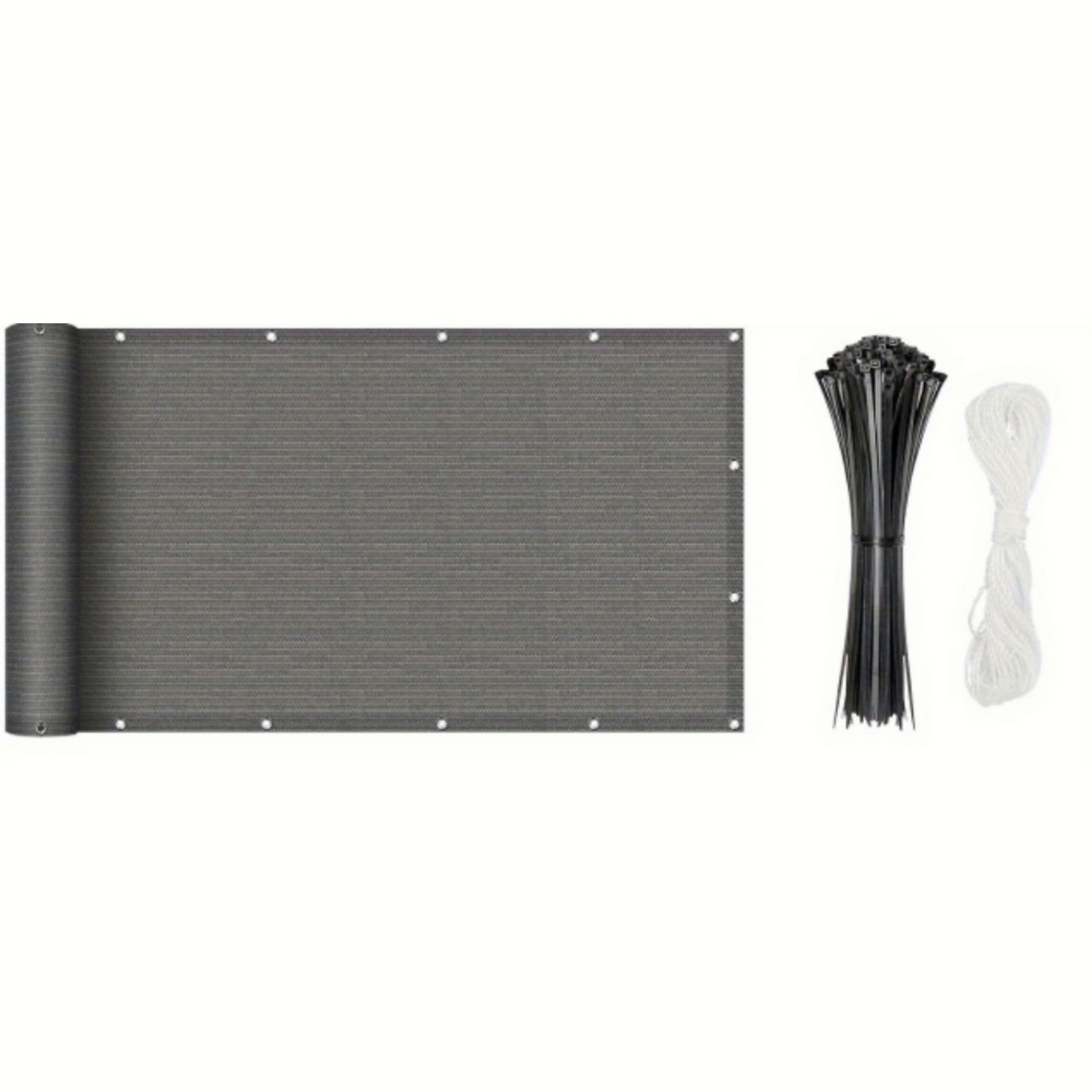 16 ft. Fence in Grey with UV Protection and Permeable