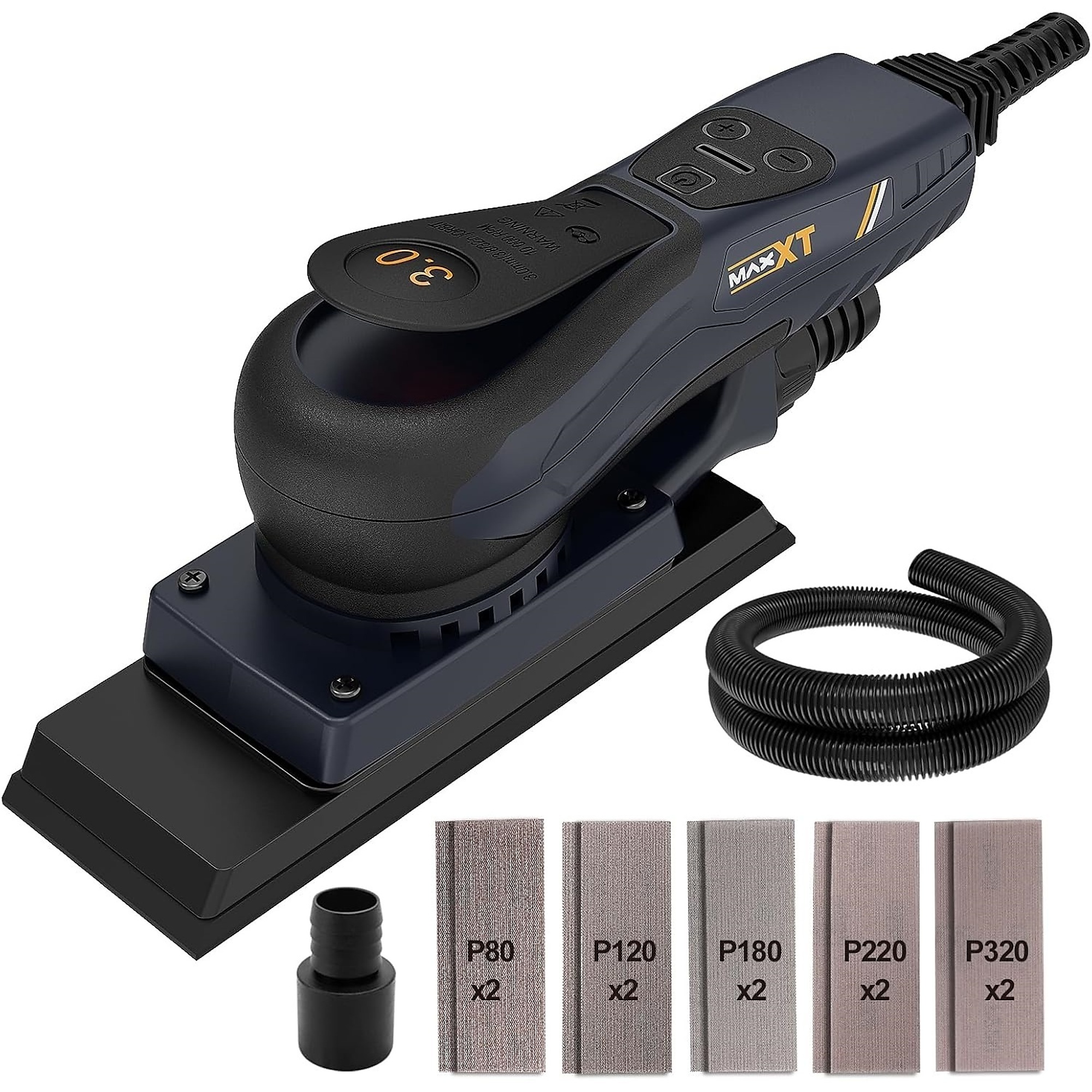 3A Corded 12.71"×6.02" Brushless Sheet Sander with Variable Speed, Low Noise, Flexible&High-Efficiency