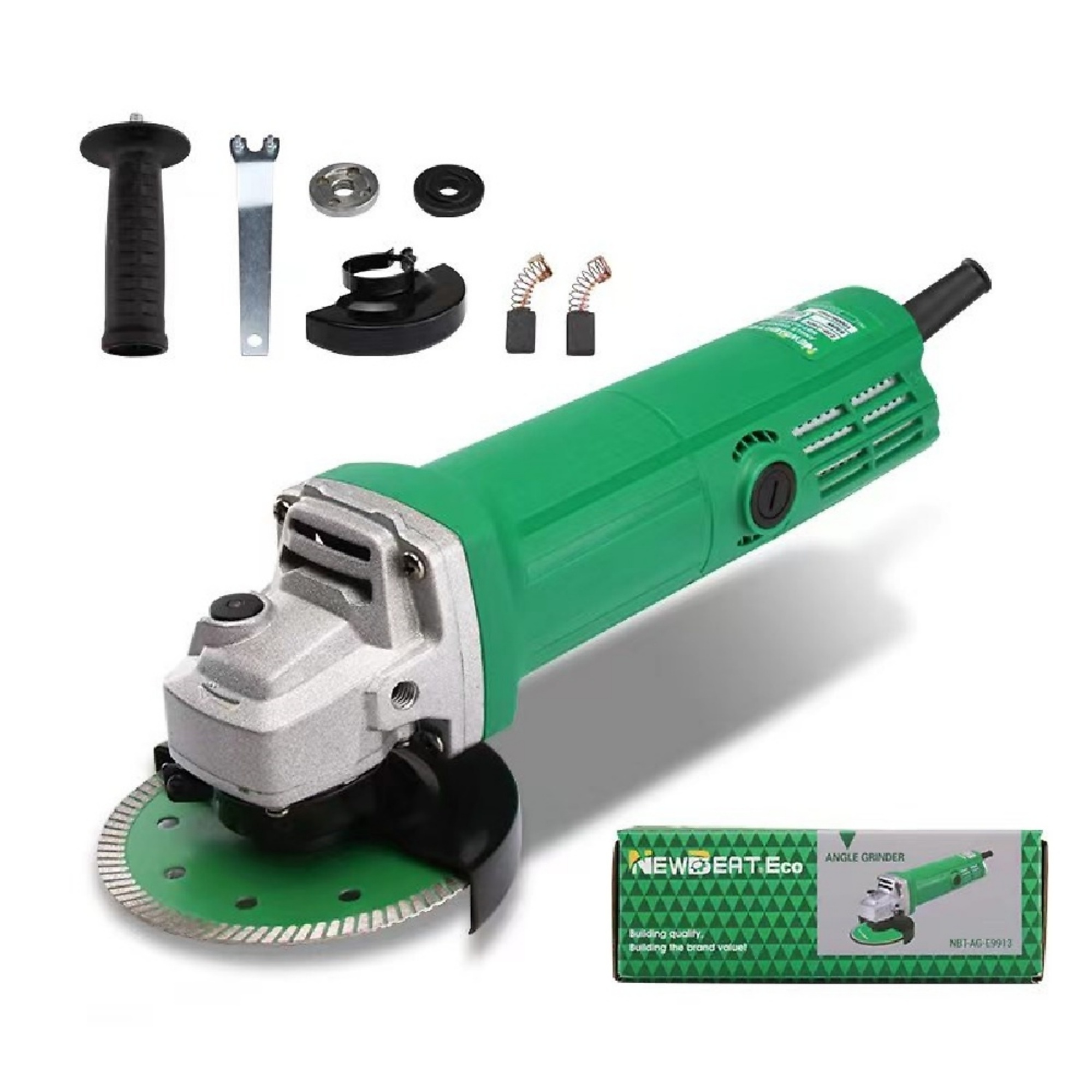 850W Electric Angle Grinder with 4-1/2" Hand Held Grinder Cutter Polisher Sander