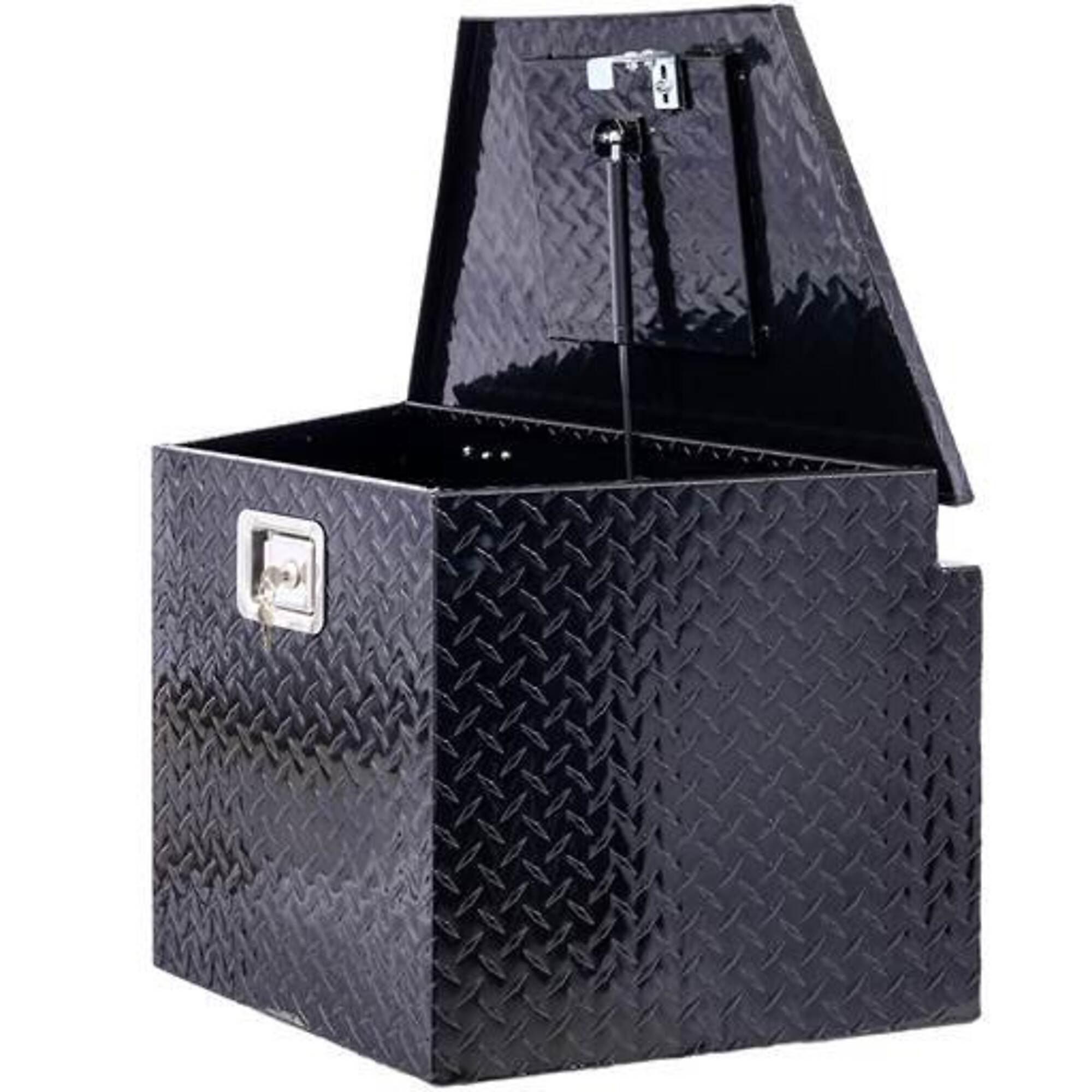 29-inch Aluminum Truck Bed Tool Box w/lock keys, black, BAC-W46581841