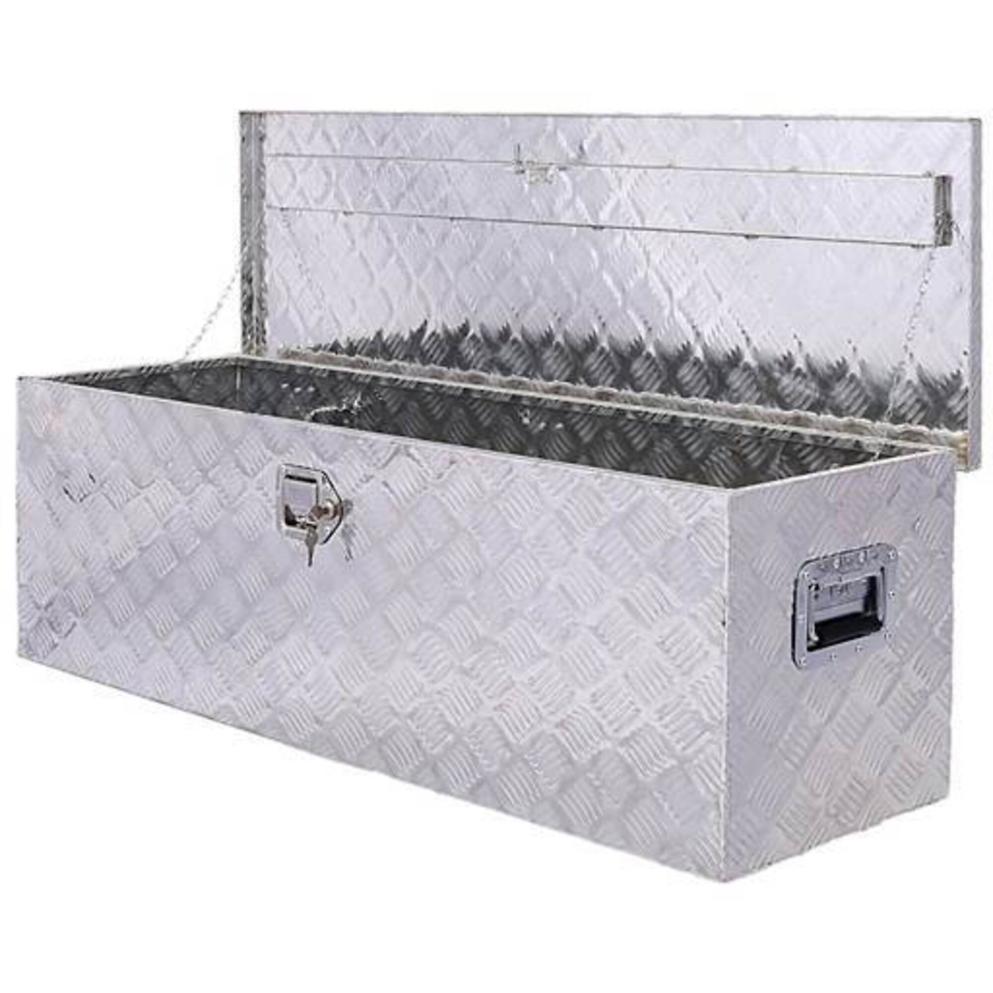 48-inch Aluminum Truck Bed Tool Box w/lock keys, silver, BAC-W46581854 ...