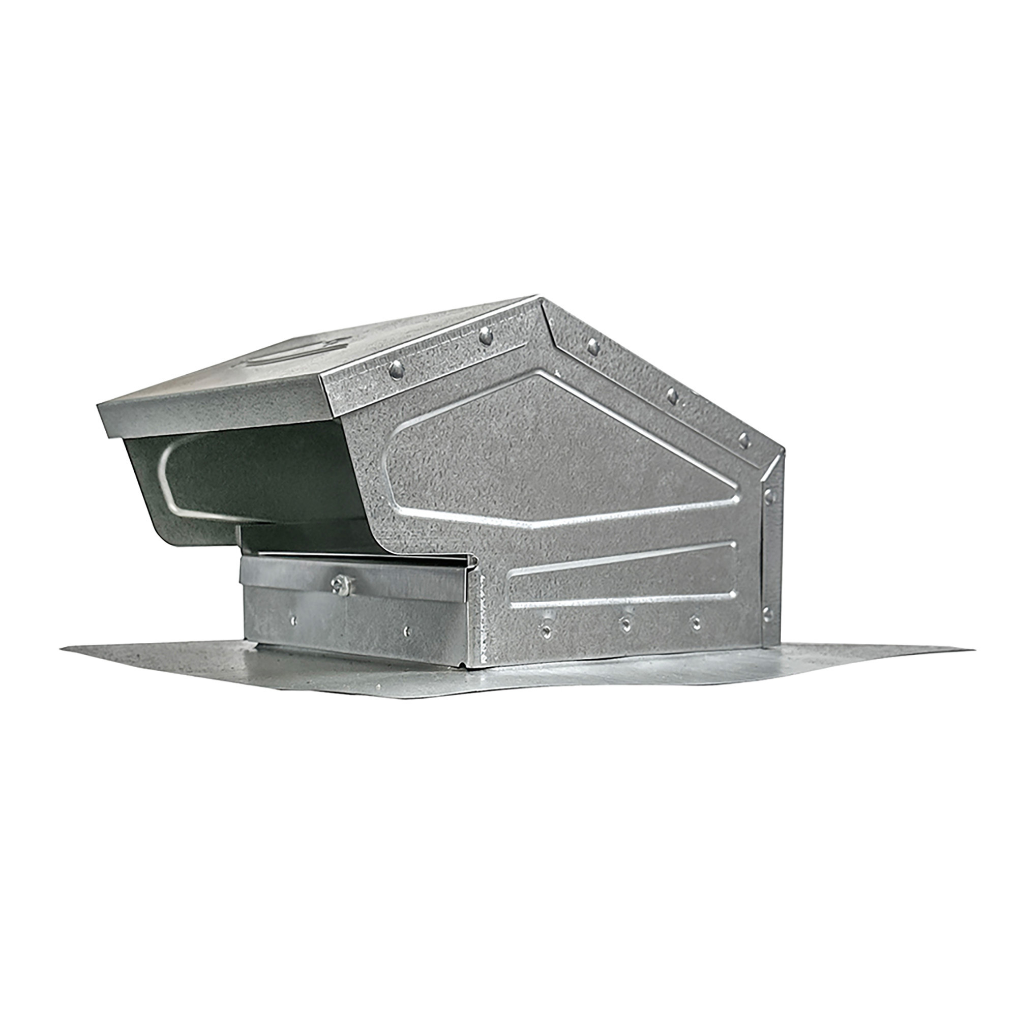Builder's Best GRV620 4" Galvanized Roof Cap, Flush, Flapper