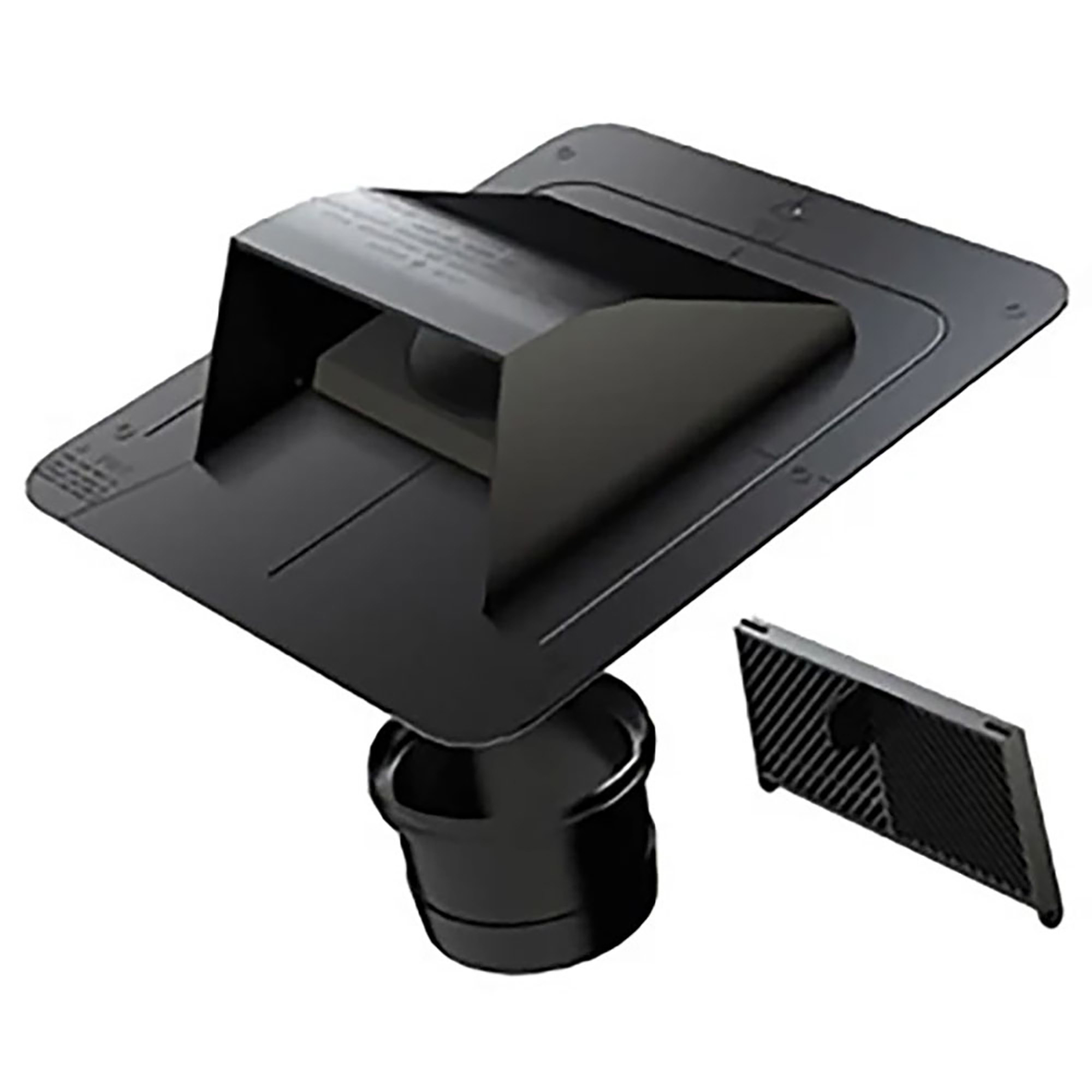 Builder's Best Duraflo 4" Black Plastic Roof Cap Collar Flpr Grid