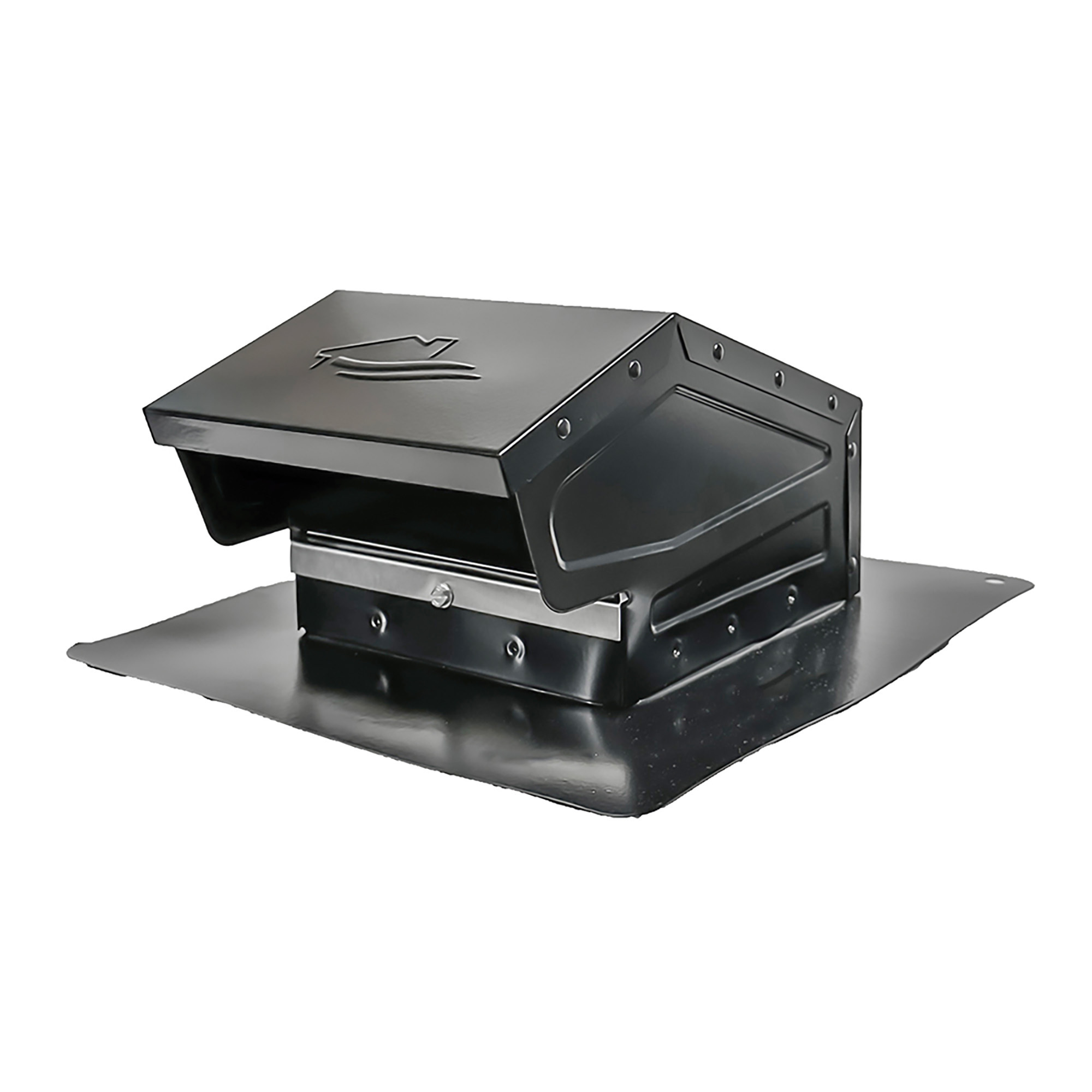 Builder's Best GRV820 4" Black Roof Cap, Flush, Flapper