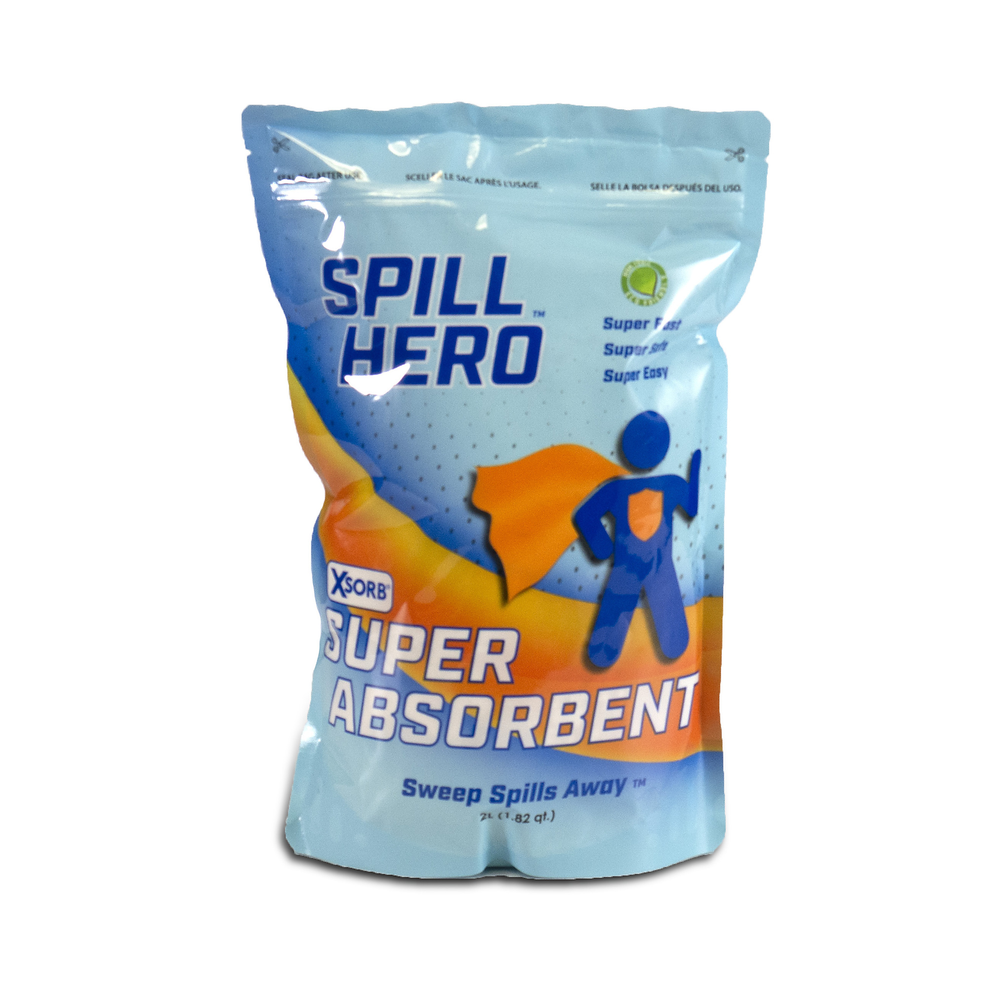 Spill Hero Universal Loose Absorbent, 2 Liter Bag, Case of 12, Model# XB111-12