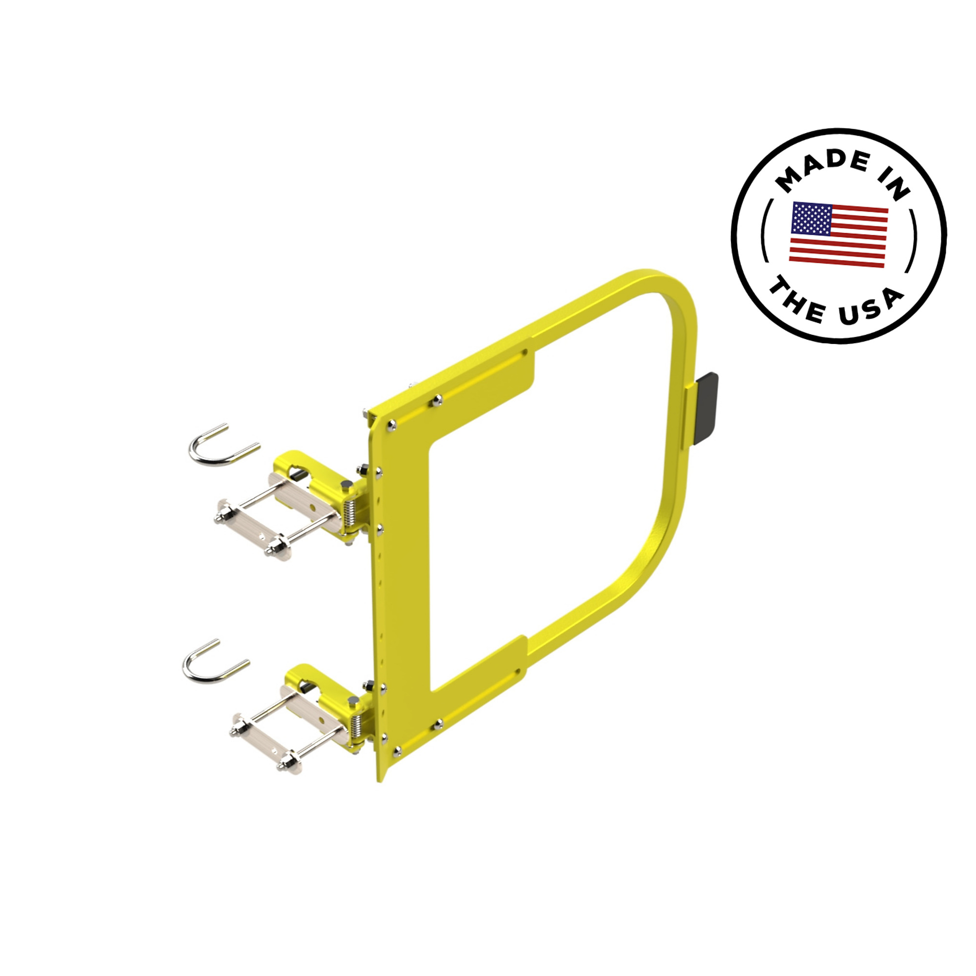 Safety Rail Company Adjustable Self-Closing Gate for Fall Protection 26-32IN, OSHA Compliant, Made in USA