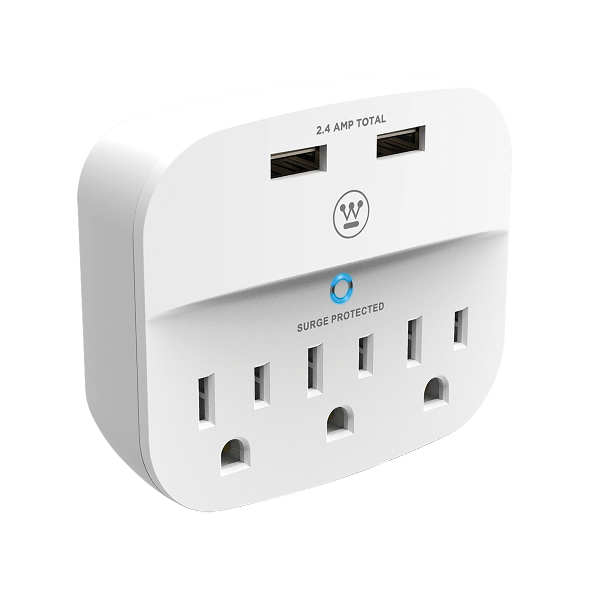 Westinghouse 3-Outlet, 2-USB Wall Surge Tap