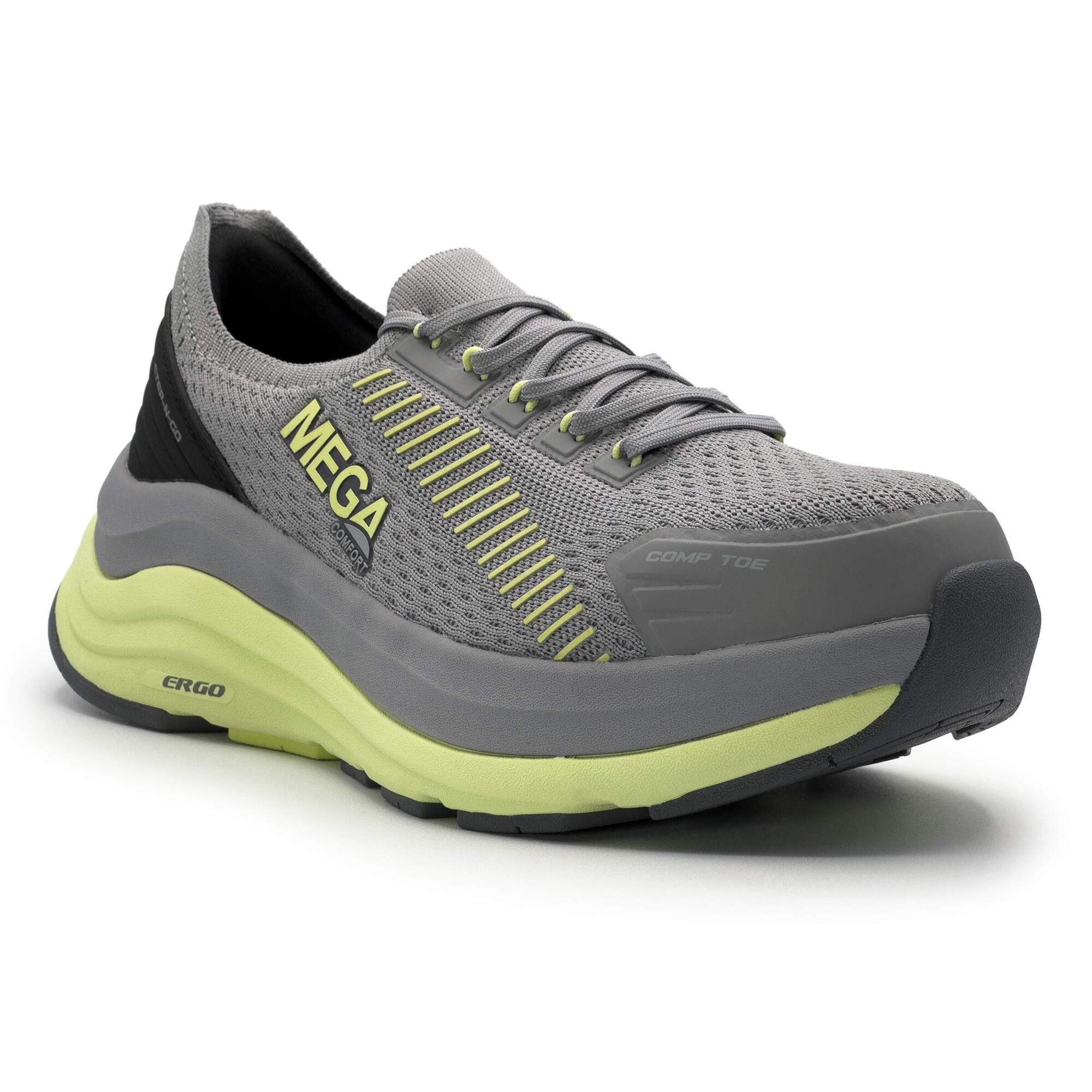 MEGA Comfort CT Toe Shoe Womens GRY SZ:9B