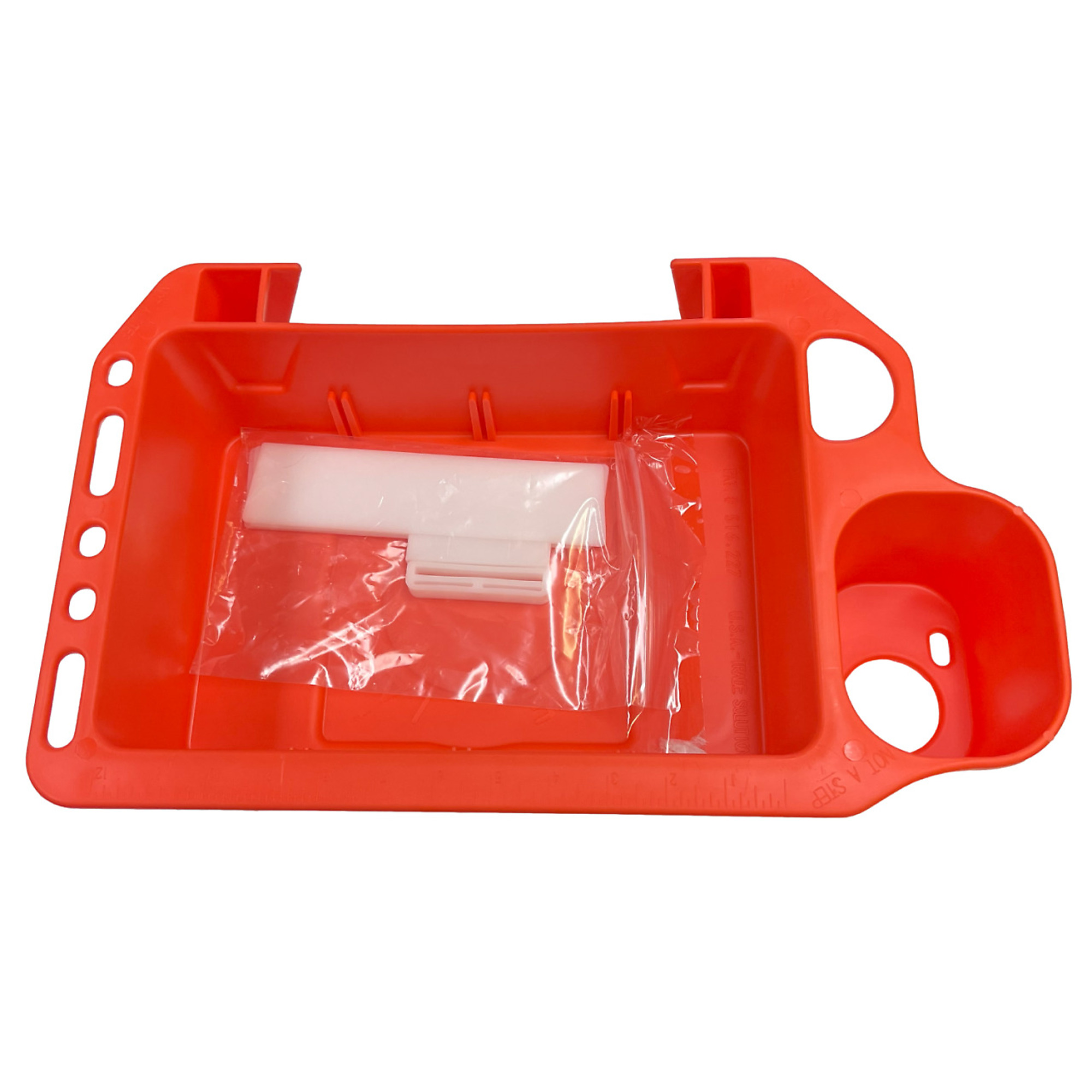 The handy ladder tray organizer # BNLM-24 comes with adapter clips and dividers assisting in those high altitude applications. Convenient storage for items .