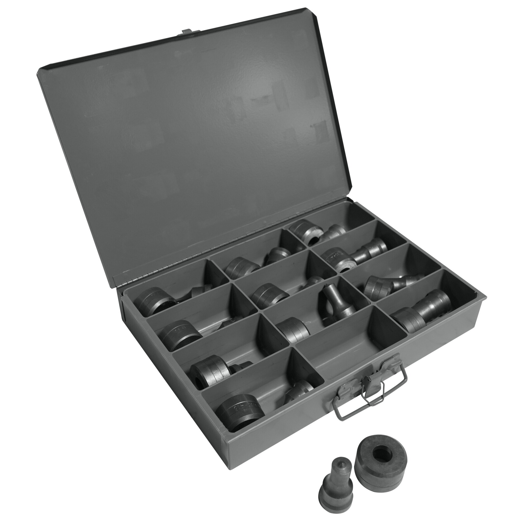 12 Pc Standard Round Punch & Die Set w Case