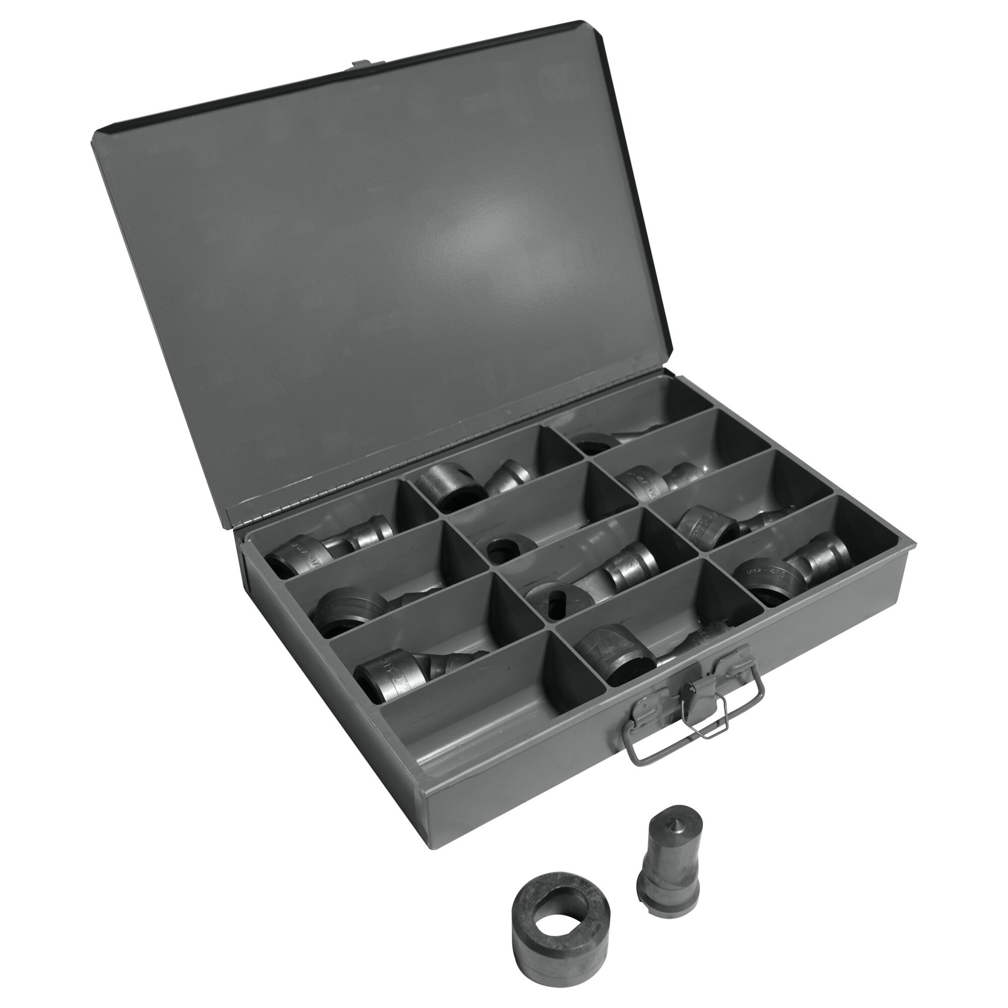 12 Piece Oblong Punch & Die Set with Storage Case