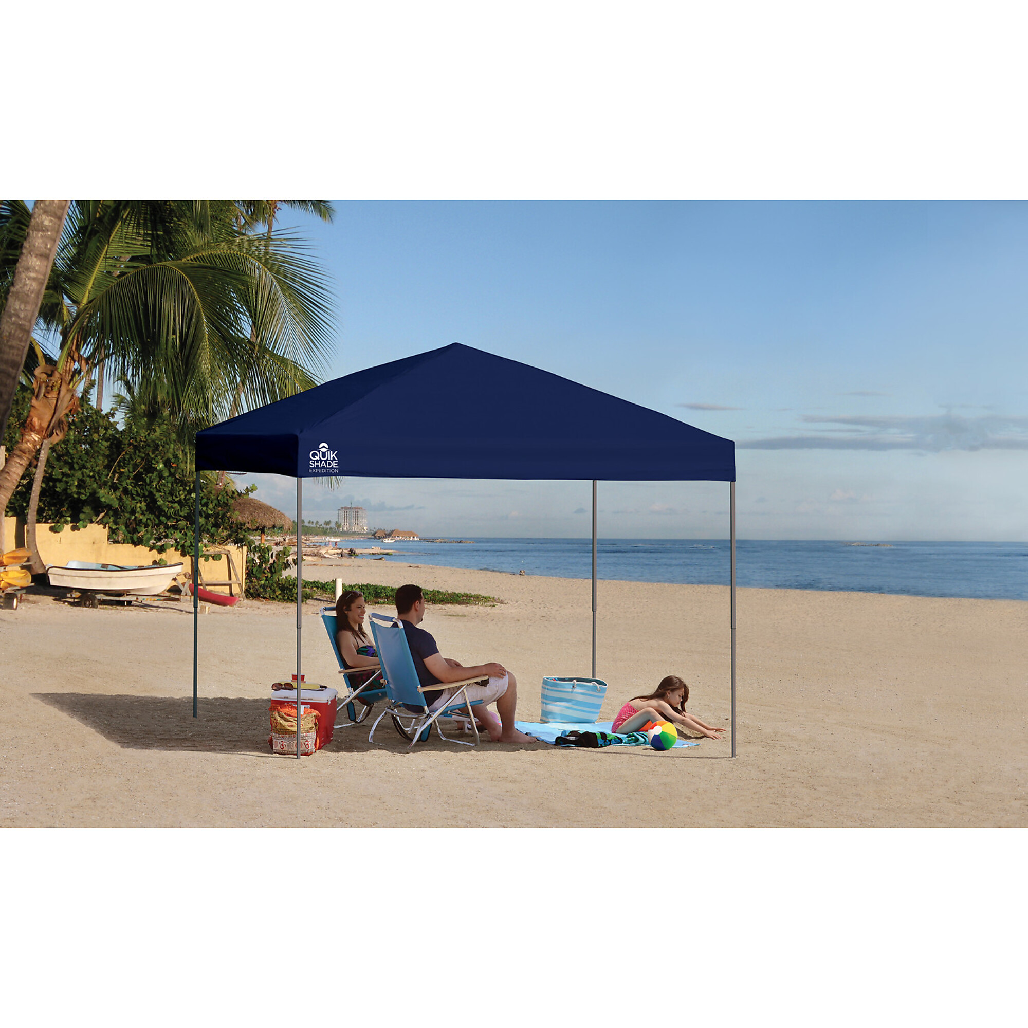 Quik Shade Expedition 10 x 10 x 9 ft Midnight Blue Ex100  Straight Leg Canopy