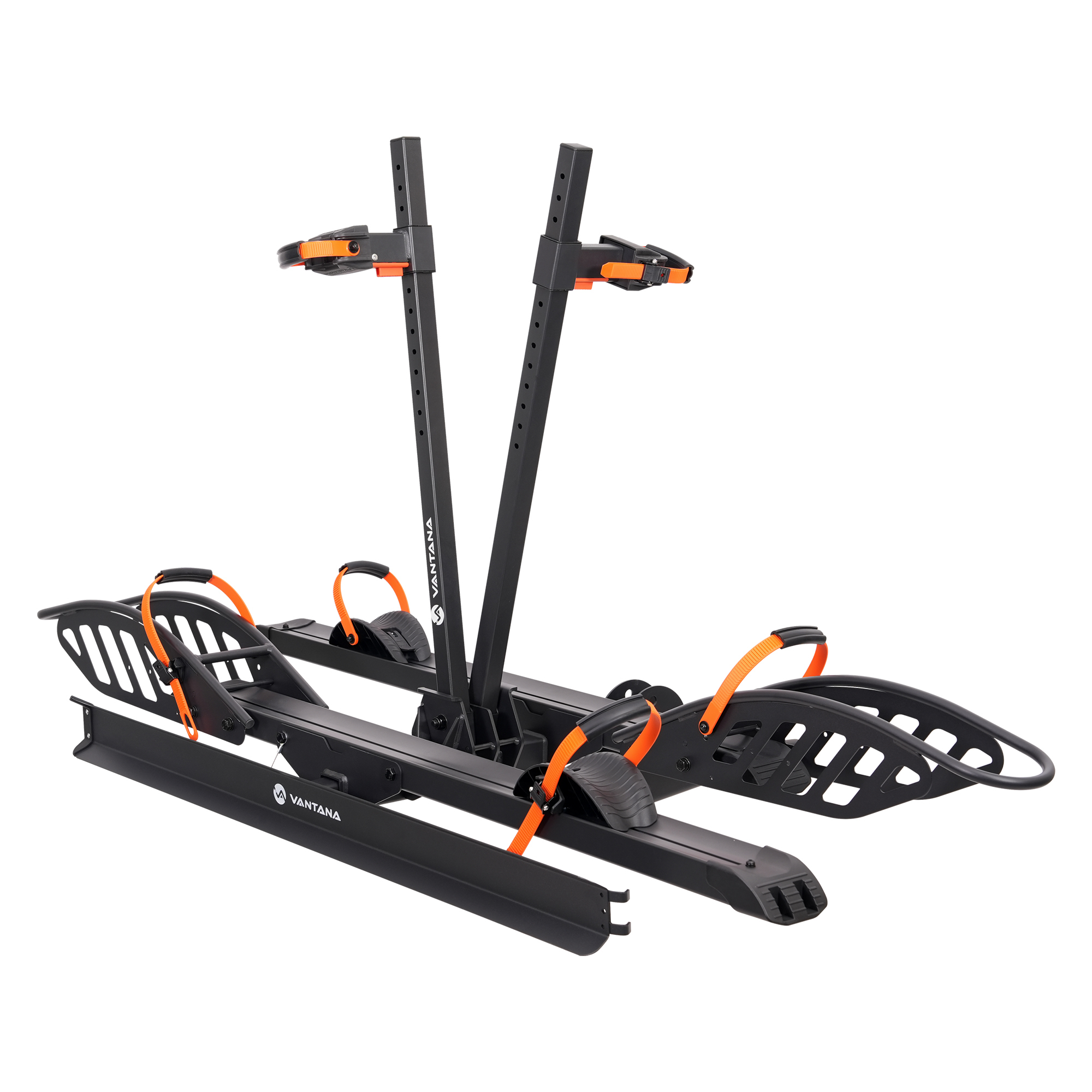 Vantana 200 lbs 2 in Receiver Foldable Aluminum 2-E bike Rack with Ramp, VTEB10104204