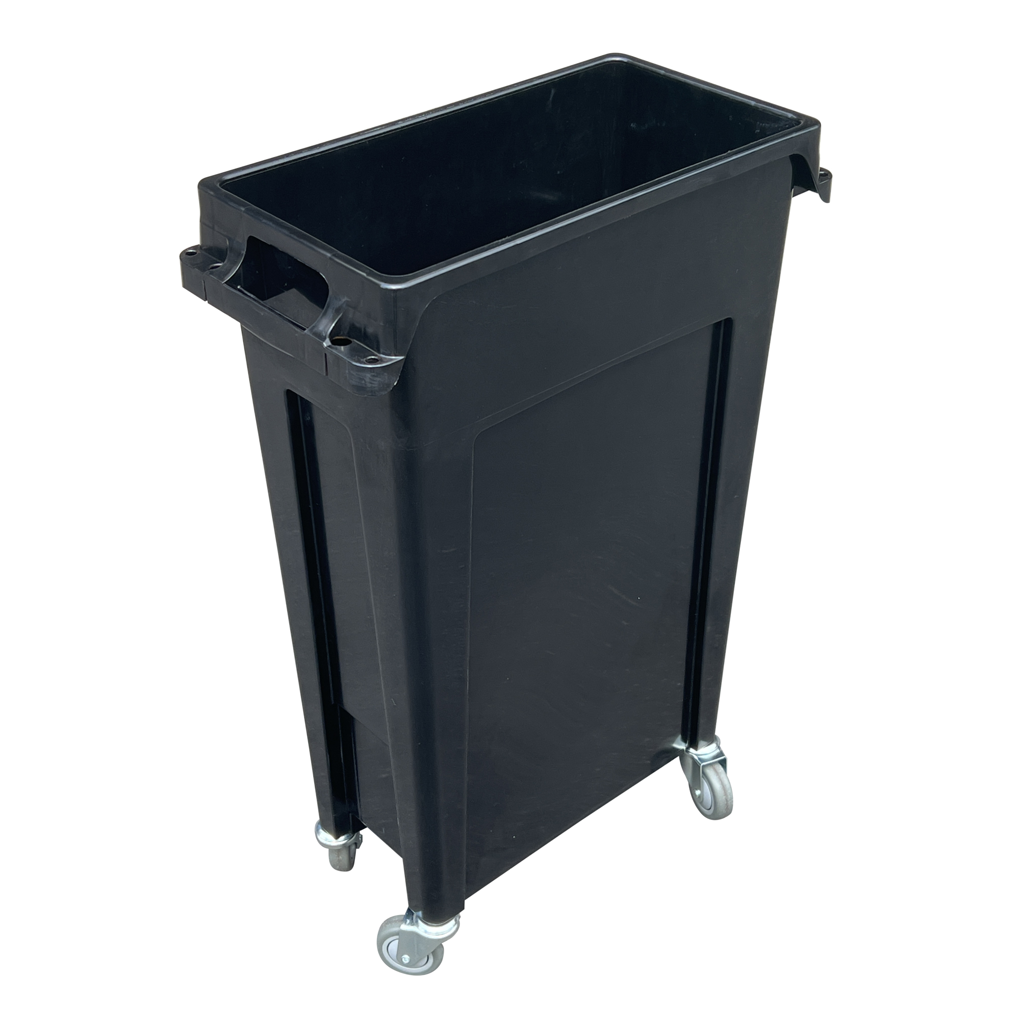 Crusader Thin Container Mobile Kit, 250 lb. load capacity, set of 4 swivel 3" x 1" thermoplastic rubber casters and 2 connectors