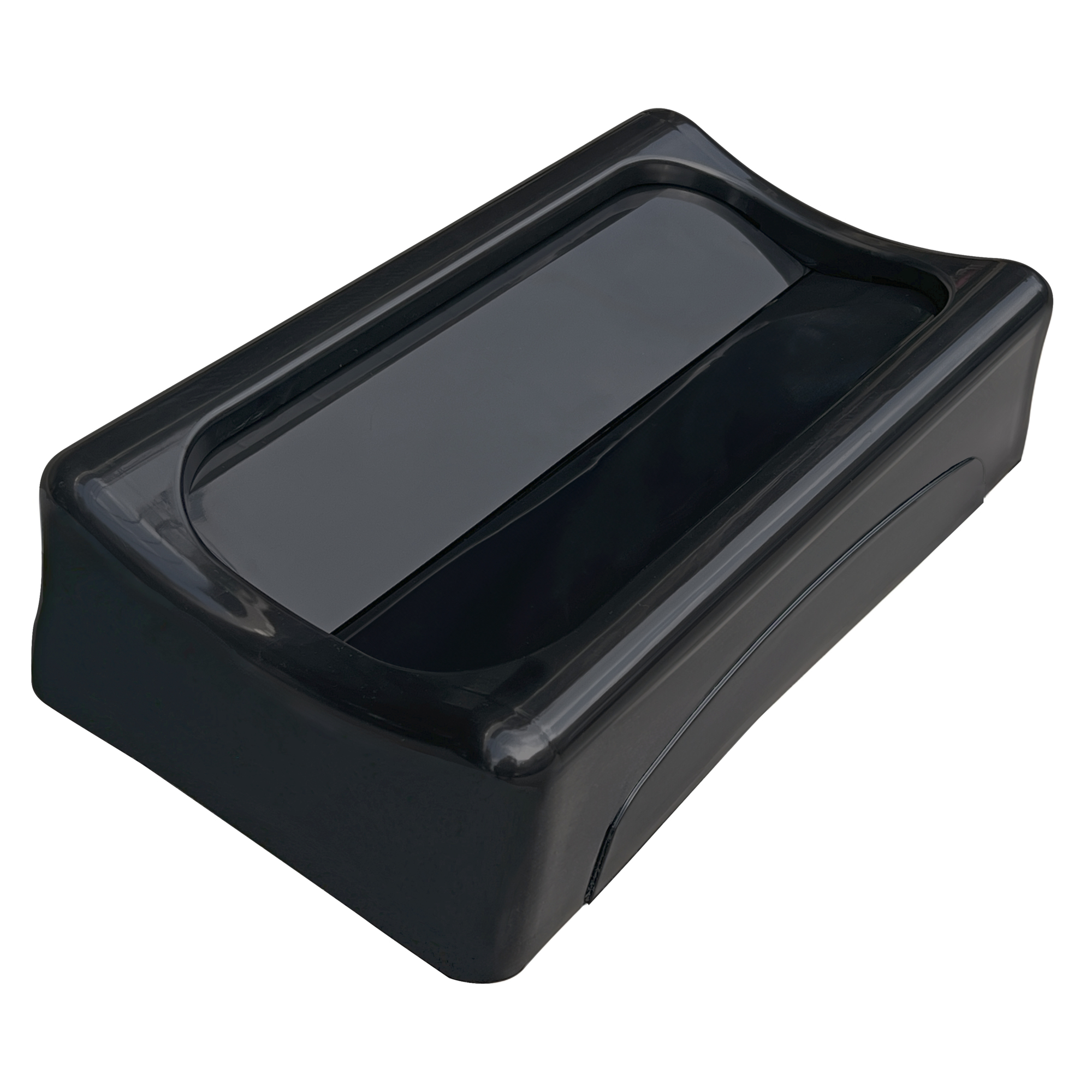 Crusader Thin Container Drop Shot Lid, Polypropylene, Black, NSF, Made in USA