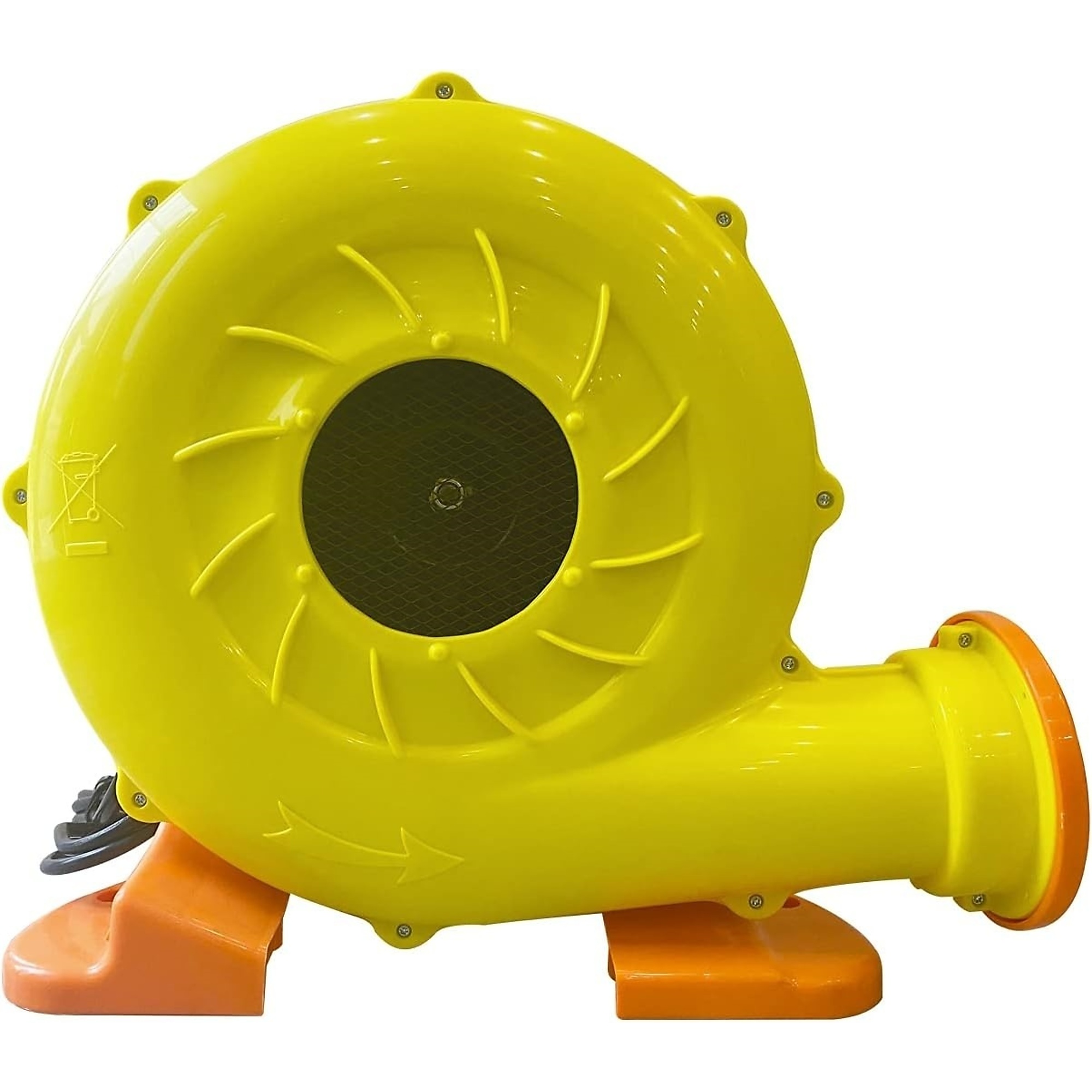 EdenDirect Gorillaspro Air Blower — 1100 Watts, Inflatable Paint Booth, Movie Screen, Bouncy Castle, Yellow, Commercial Electric Air Pump Fan, Model# NTE-FJ-1100-US