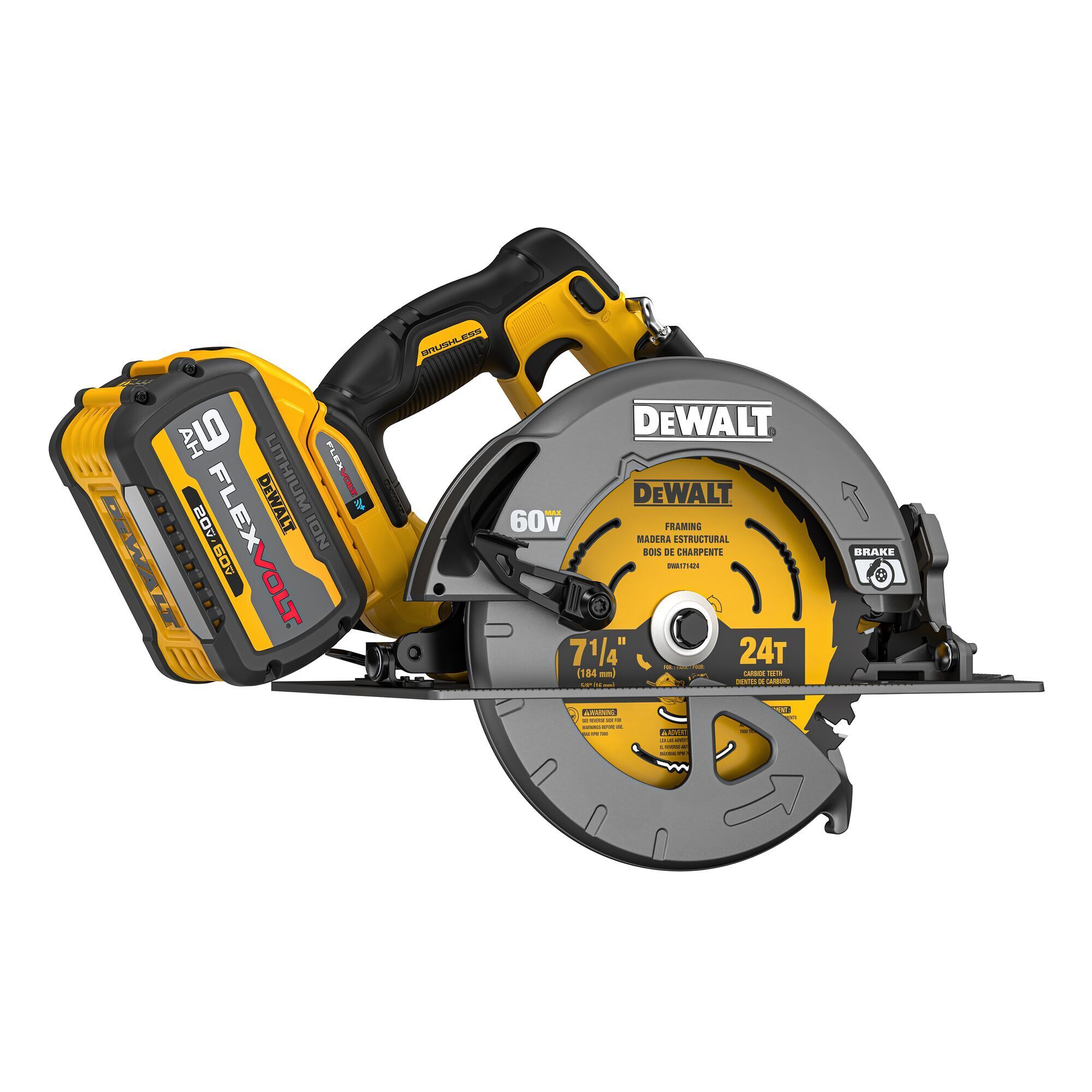DCS588X1 DEWALT 60V FLEXVOLT 7-1/4 in. Circular Saw With Tool-Connect (Kit)