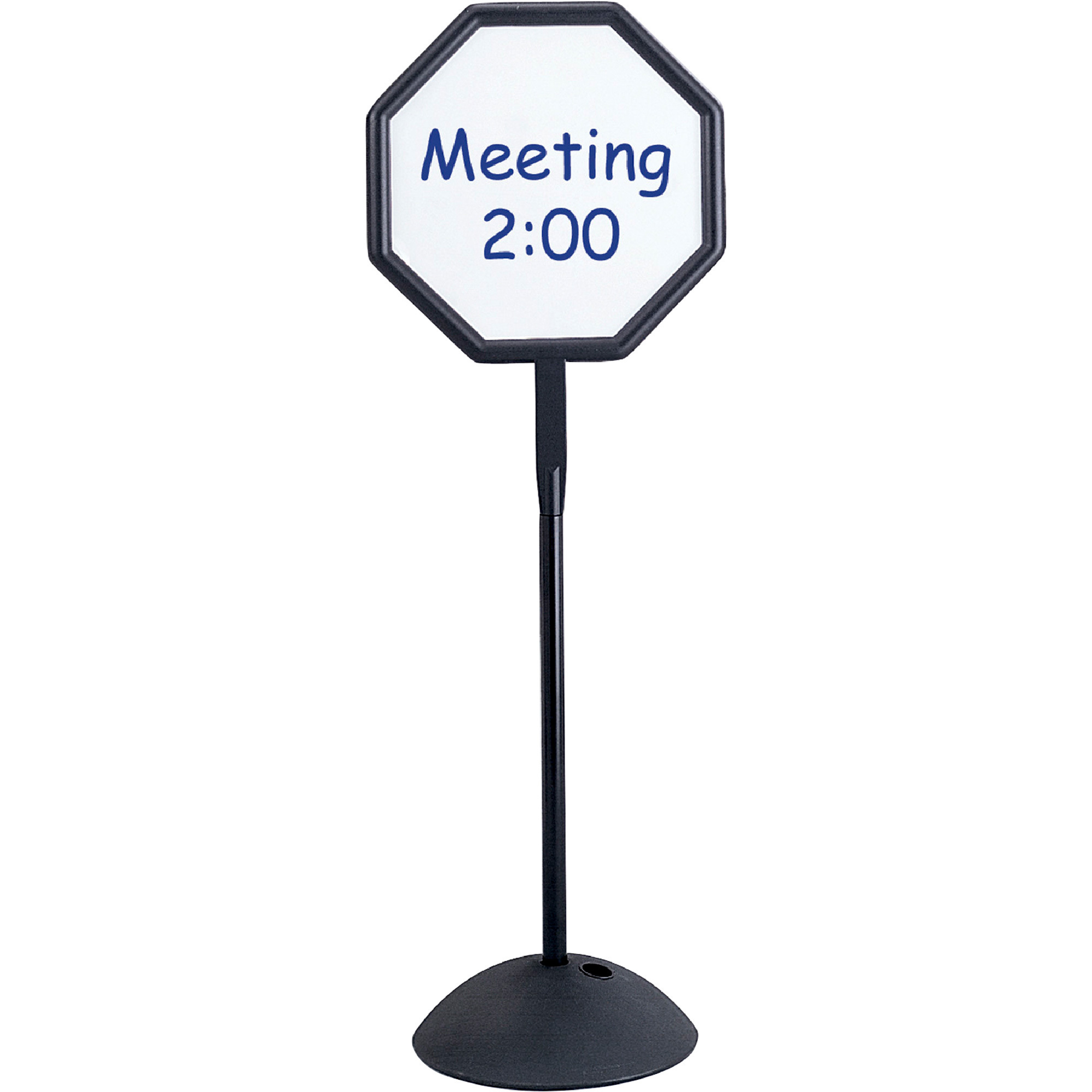 Safco Write Way Dry Erase Sign, Octagon, Black Frame, Model# 4118BL