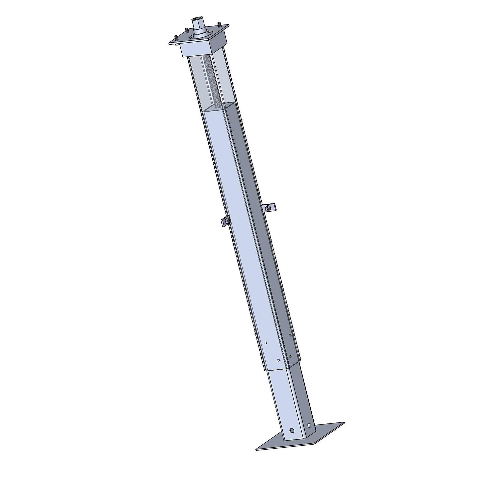 EasyConnect by Alumidock Adjustable Leg — 7ft. to 8ft. 4in., Adjusting Nut Below Deck Surface, Model# DOCKS:EC-L-78