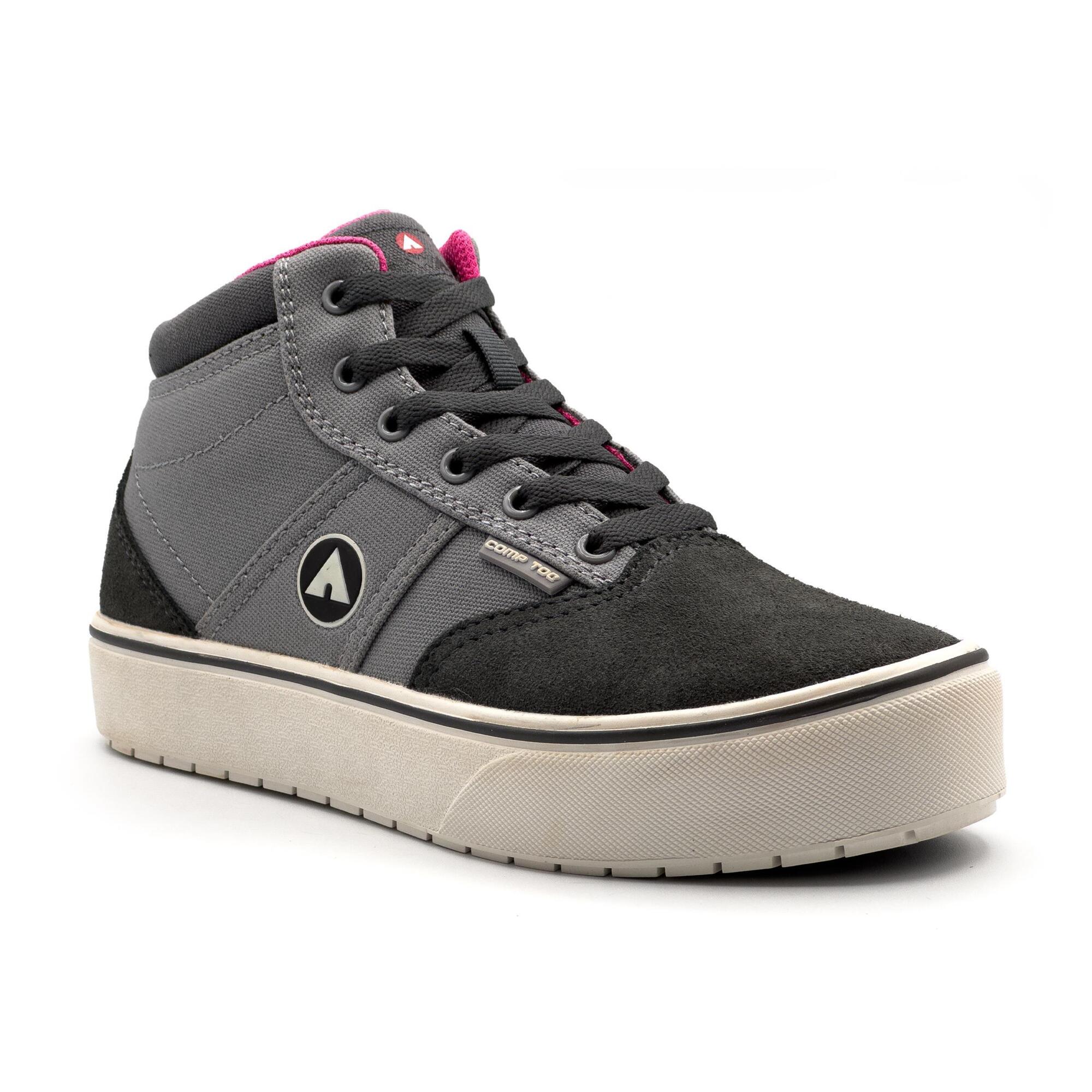 Airwalk Venice Mid Women's Safety Shoes — Graphite/White, Composite Toe, Electrical Hazard Resistance, Slip-Resistant, Size 10D, Model# AW5046-10D
