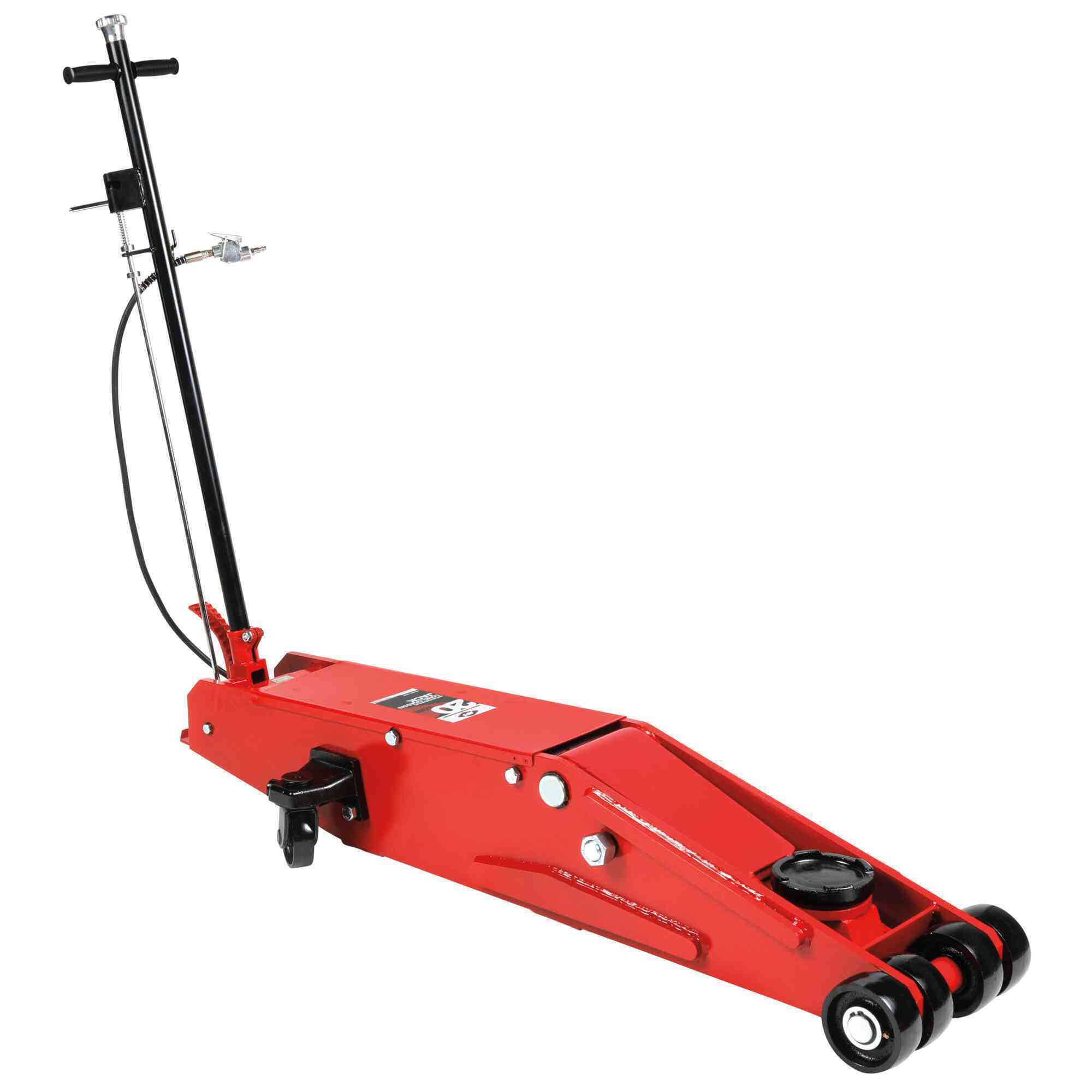 American Forge & Foundry Service Jack — 20-Ton Capacity, Long Chassis, Air Assist/Manual, 7.5in. Min Height to 26.375in. Max Height, Heavy-Duty, Model# 3225