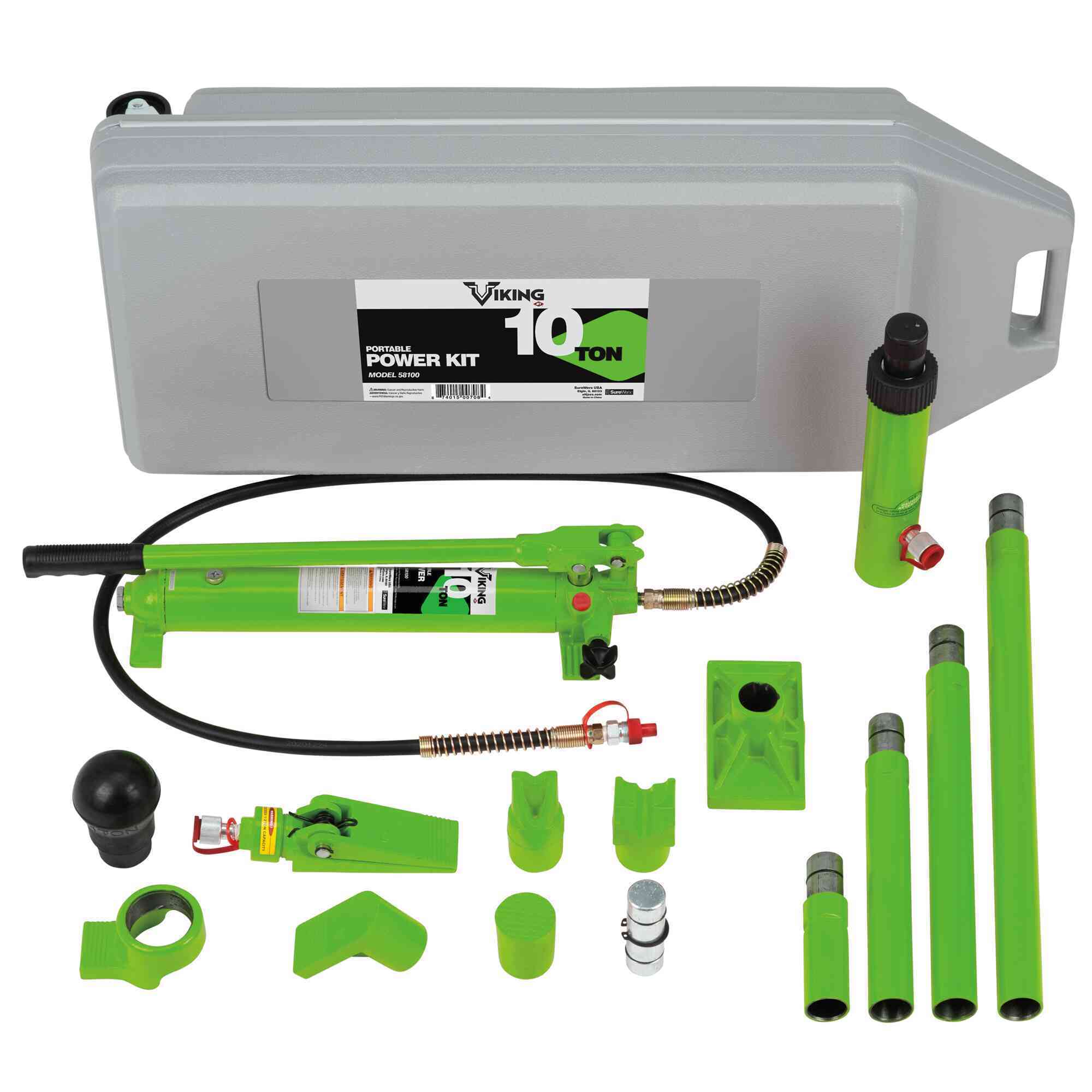 American Forge & Foundry Collision & Body Repair Kit — 10 Ton Capacity, 16 Pcs, Model# 58100