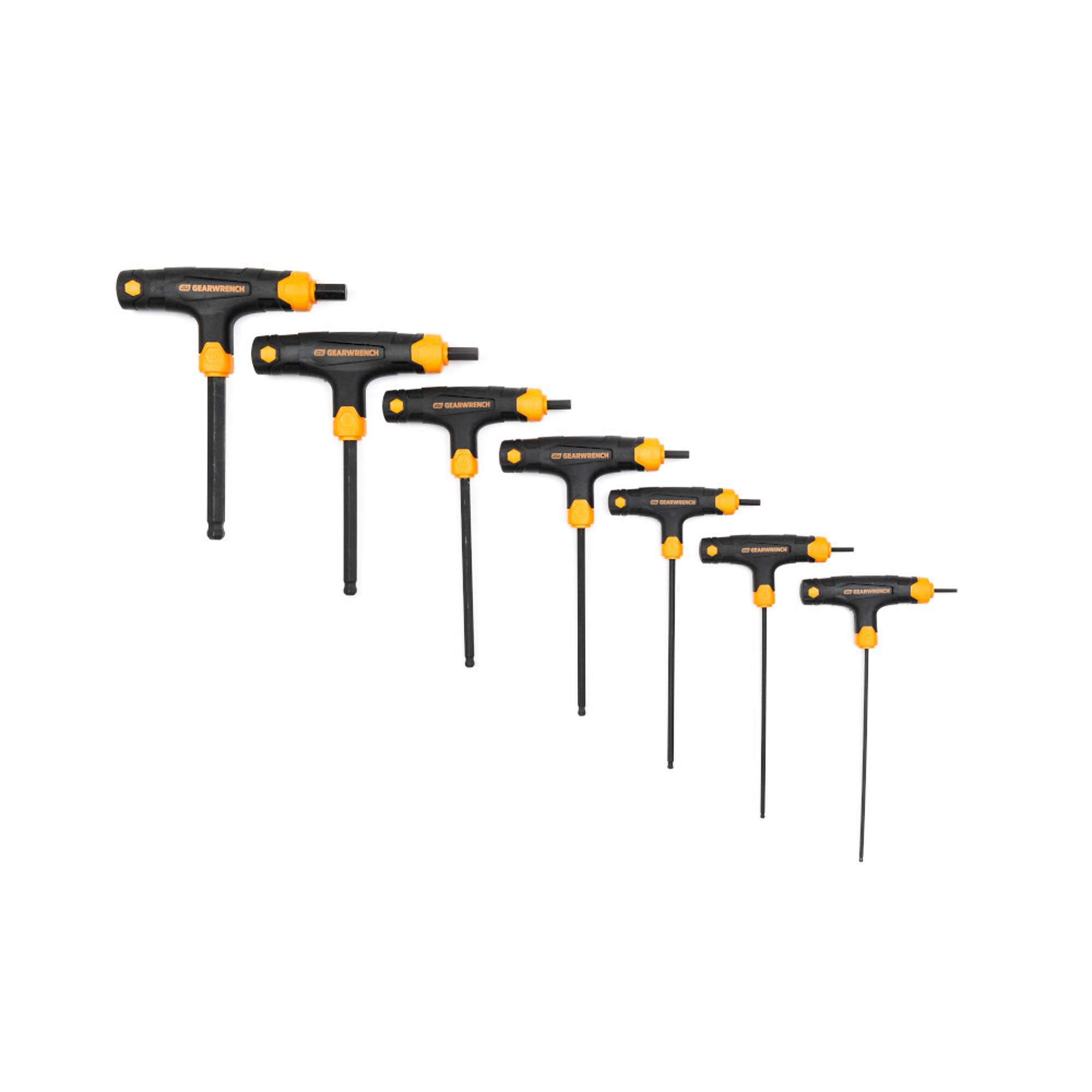 7-Key Metric Ball End T-Handle Hex Key Set