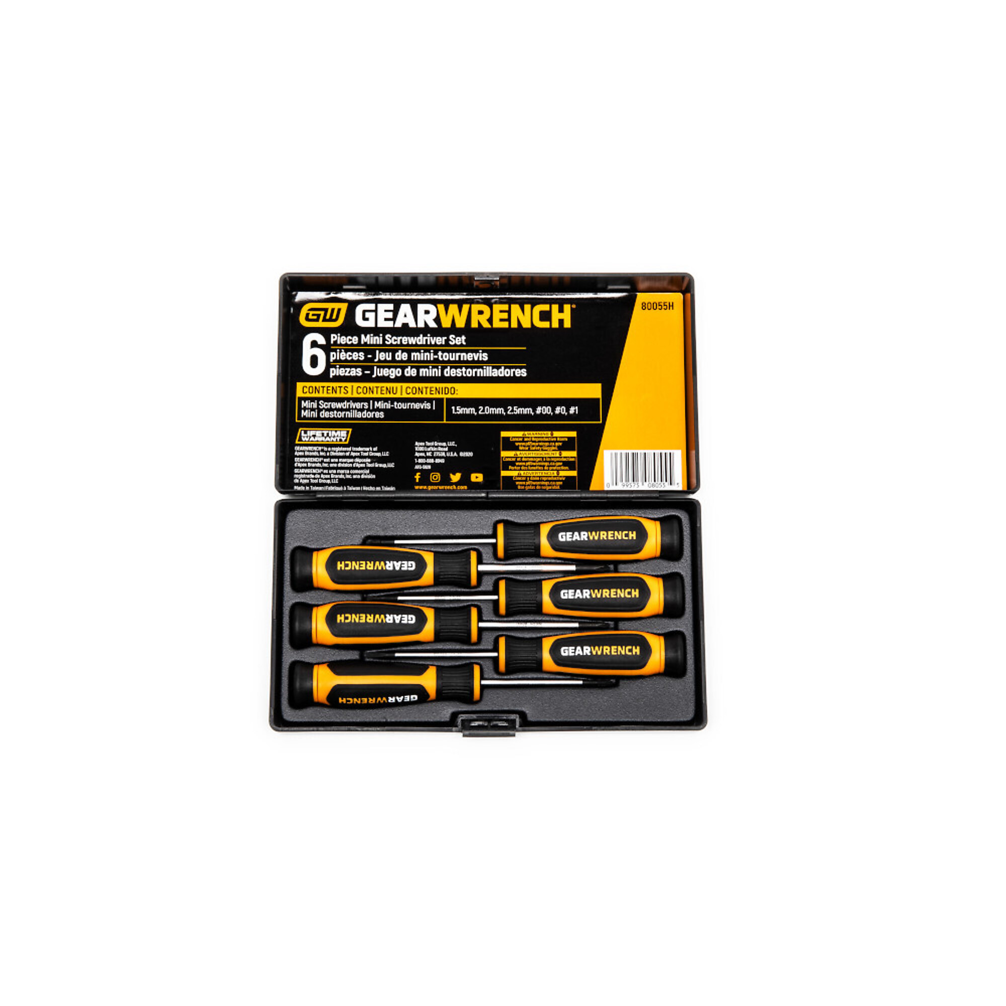 6 Pc. Mini Dual Material Combination Screwdriver Set