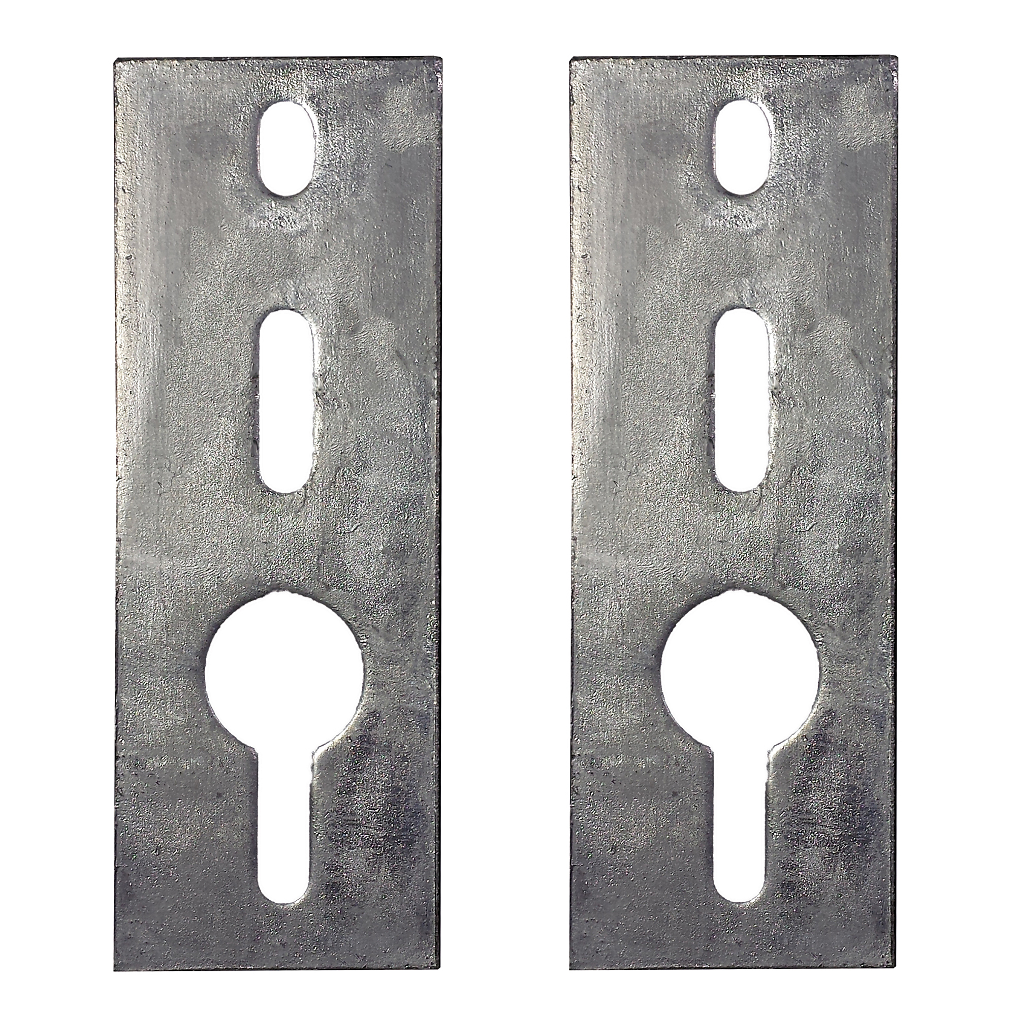 Multinautic Anchor Chain Plates for Floating Docks — Set of 2, 10in. x 3.5in., 0.25in.-Thick HDG Steel, Heavy-Duty, Corrosion-Resistant, Model 19171