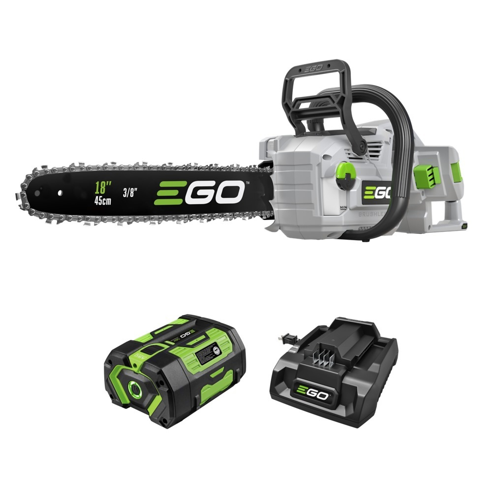 EGO CS1815 18" Chainsaw Kit 50CC Equivalent, 6.0AH battery and 320W Charger