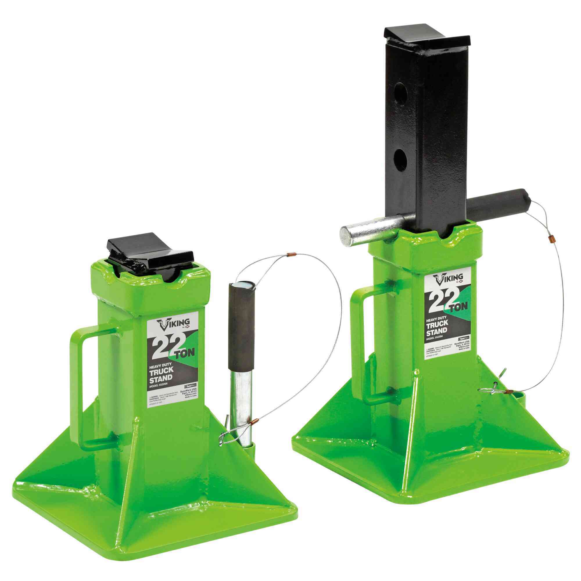 Viking by American Forge & Foundry Jack Stands — 22-Ton Capacity, Pin Style, Heavy Gauge Steel, Pair, Model# 55220A