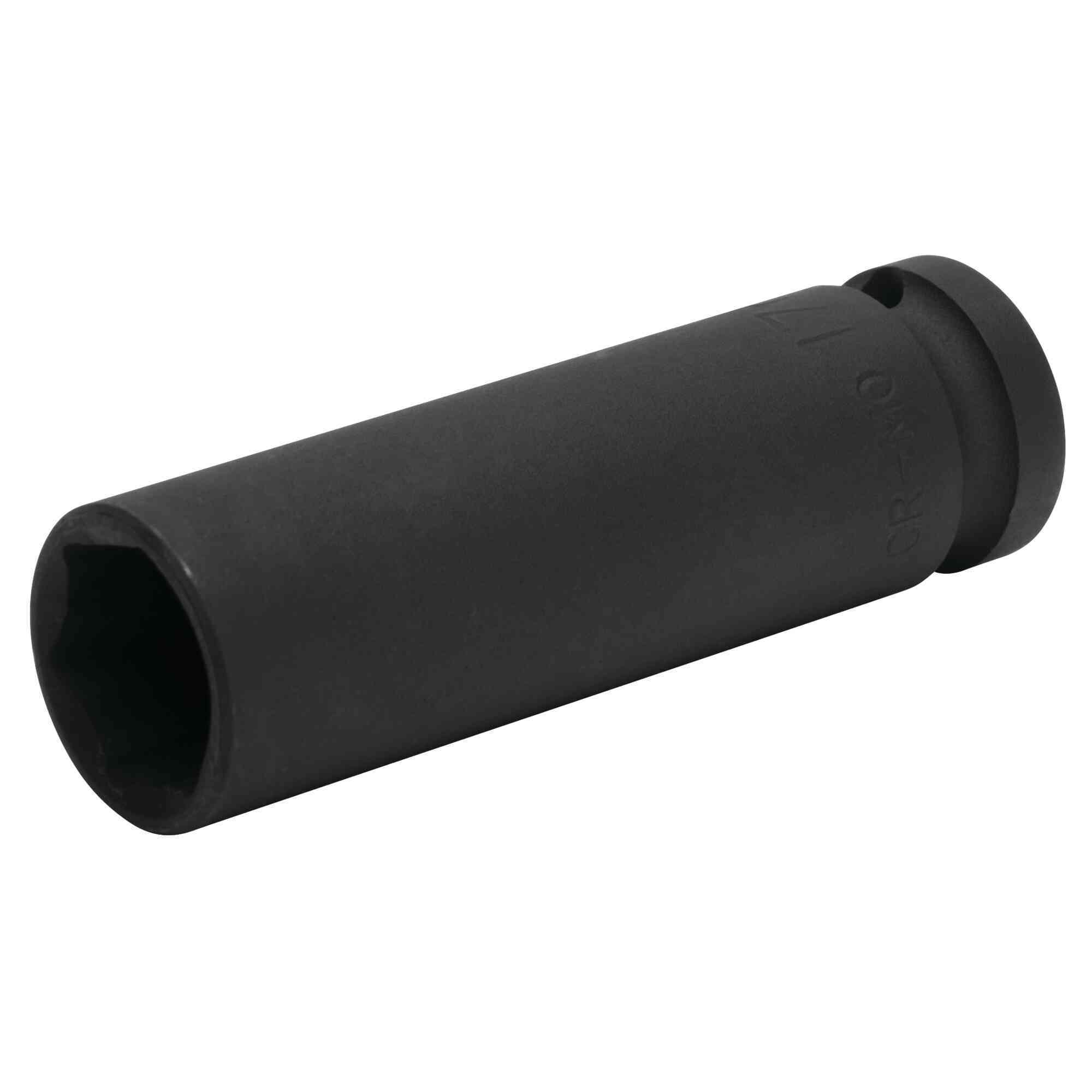 American Forge & Foundry Impact Socket — 1/2in. Drive, 17mm, Deep, Thin Wall, Chrome Molybdenum, Model# 60311
