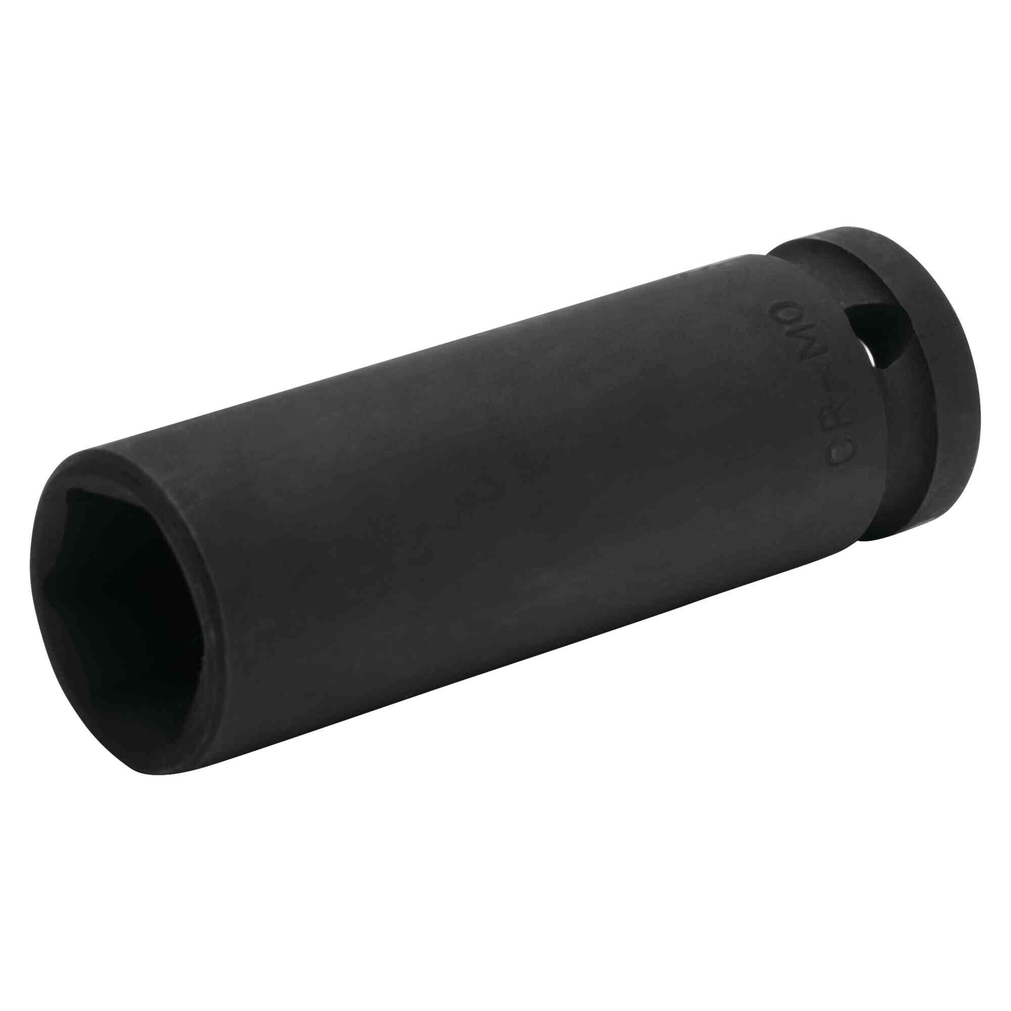 American Forge & Foundry Impact Socket — 1/2in. Drive, 19mm, Deep, Thin Wall, Chrome Molybdenum Steel, Model# 60313