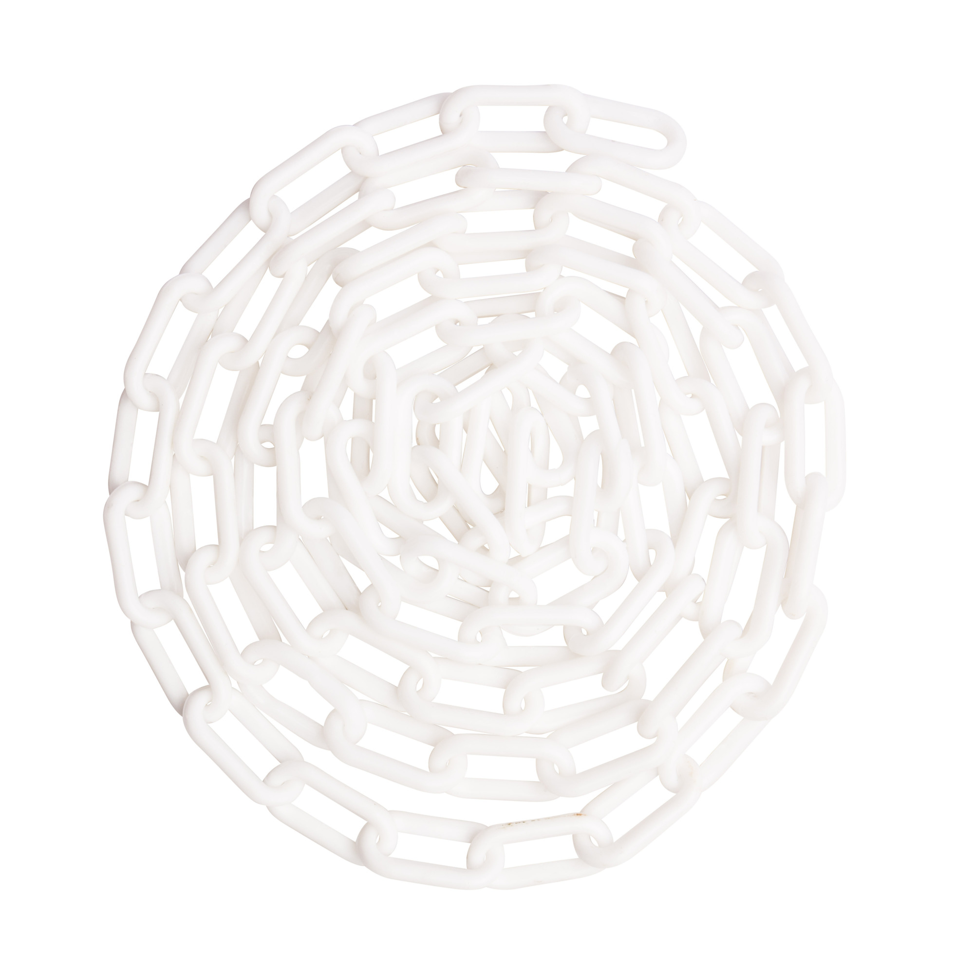US Weight Plastic Chain — 1.5in. x 100ft., UV Resistant, White, Model# U2451WHT