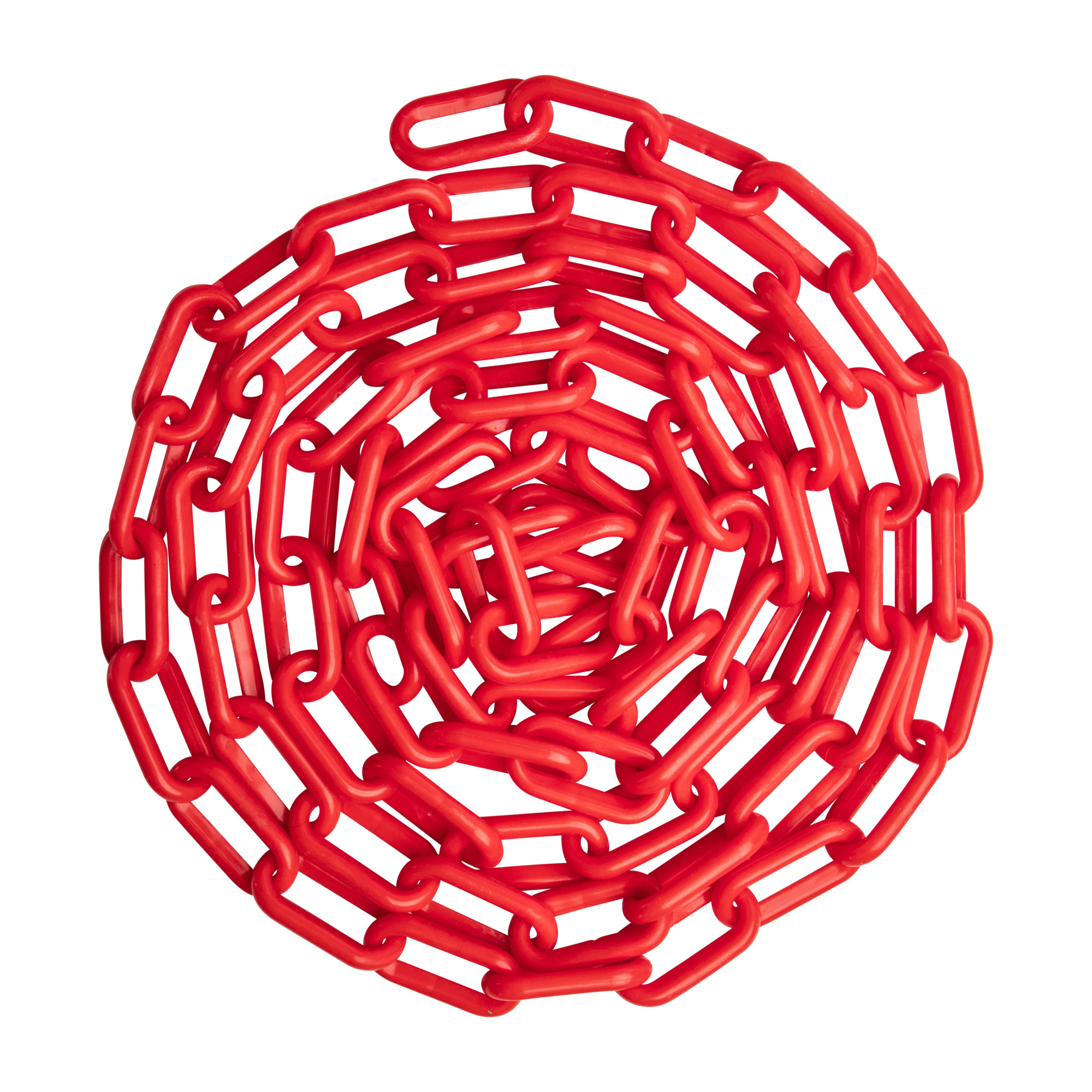 US Weight Plastic Chain — 1.5in. Links, 100ft. Length, Red, UV Resistant, Model# U2451RED