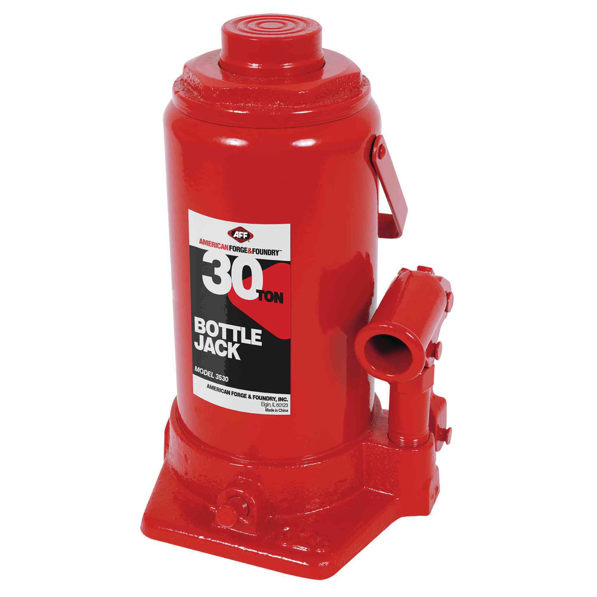 American Forge & Foundry Bottle Jack — 30-Ton Capacity, Manual, Heavy-Duty, Model# 3530