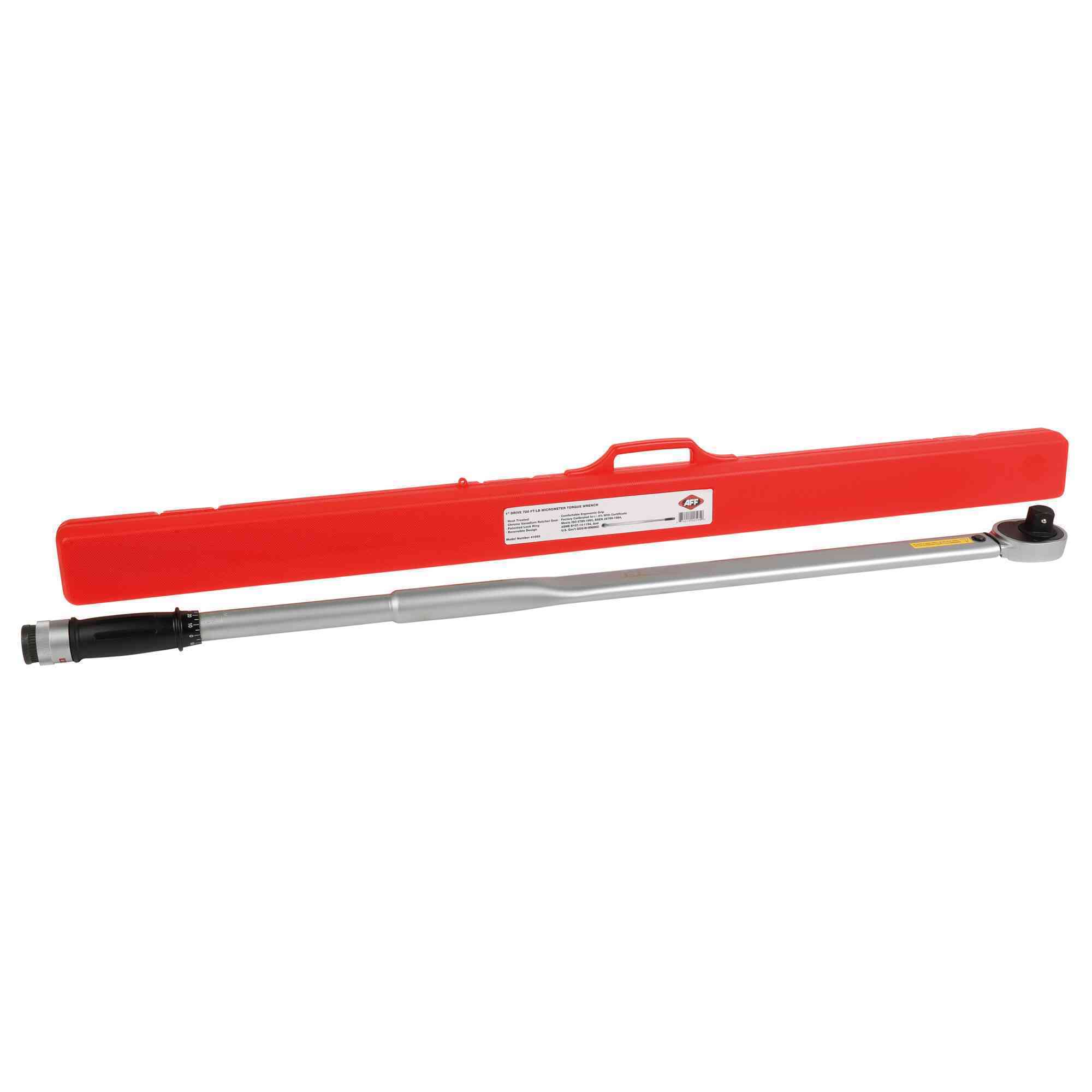 American Forge & Foundry Torque Wrench — 1in. Drive, Adjustable, 100–700 ft./lbs., 135–949 Nm, Model# 41055