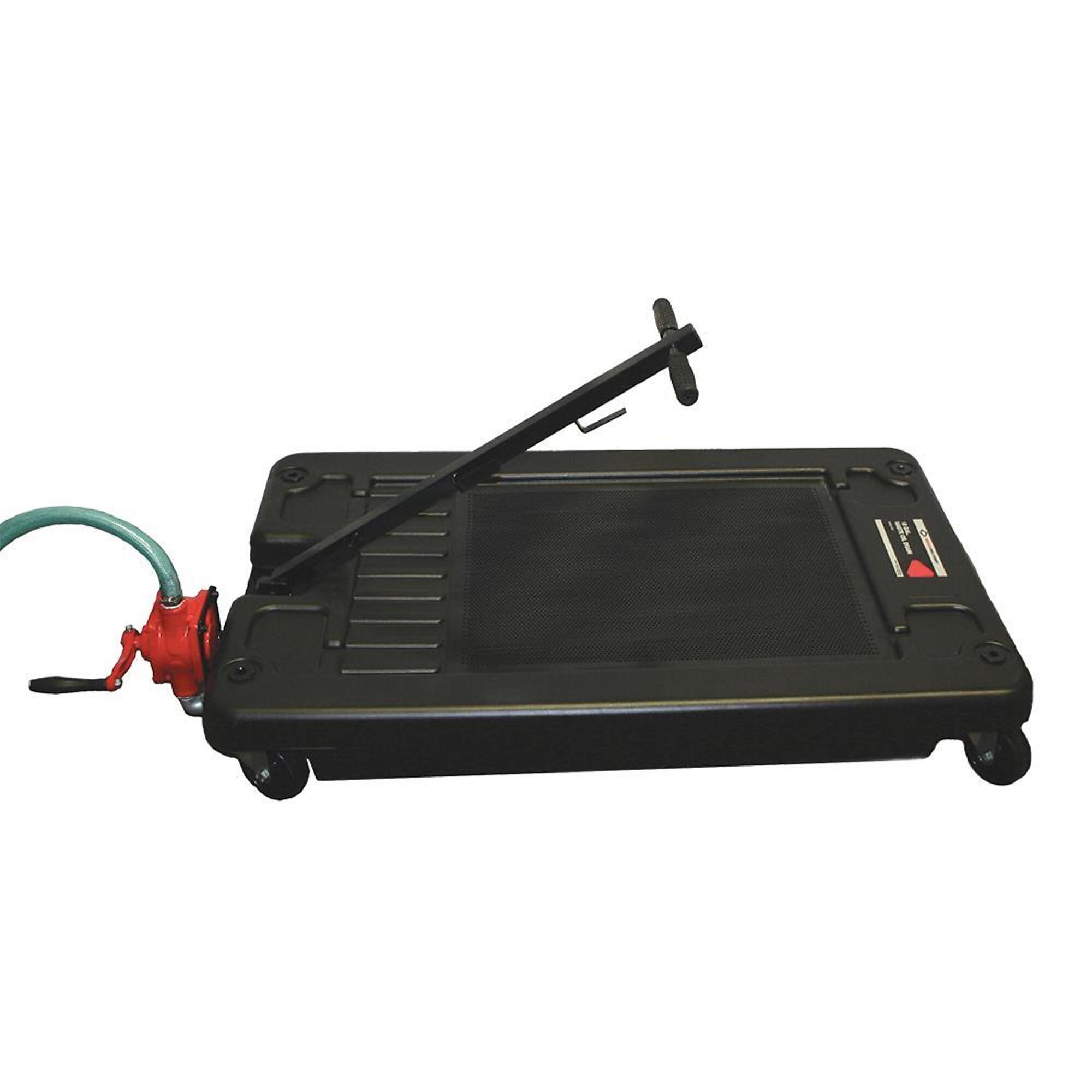 American Forge & Foundry Waste Oil Drain — Low Profile, Rotary Evacuation Pump, 18 Gal. Capacity, Polypropylene Recovery Tank, Model# 8878