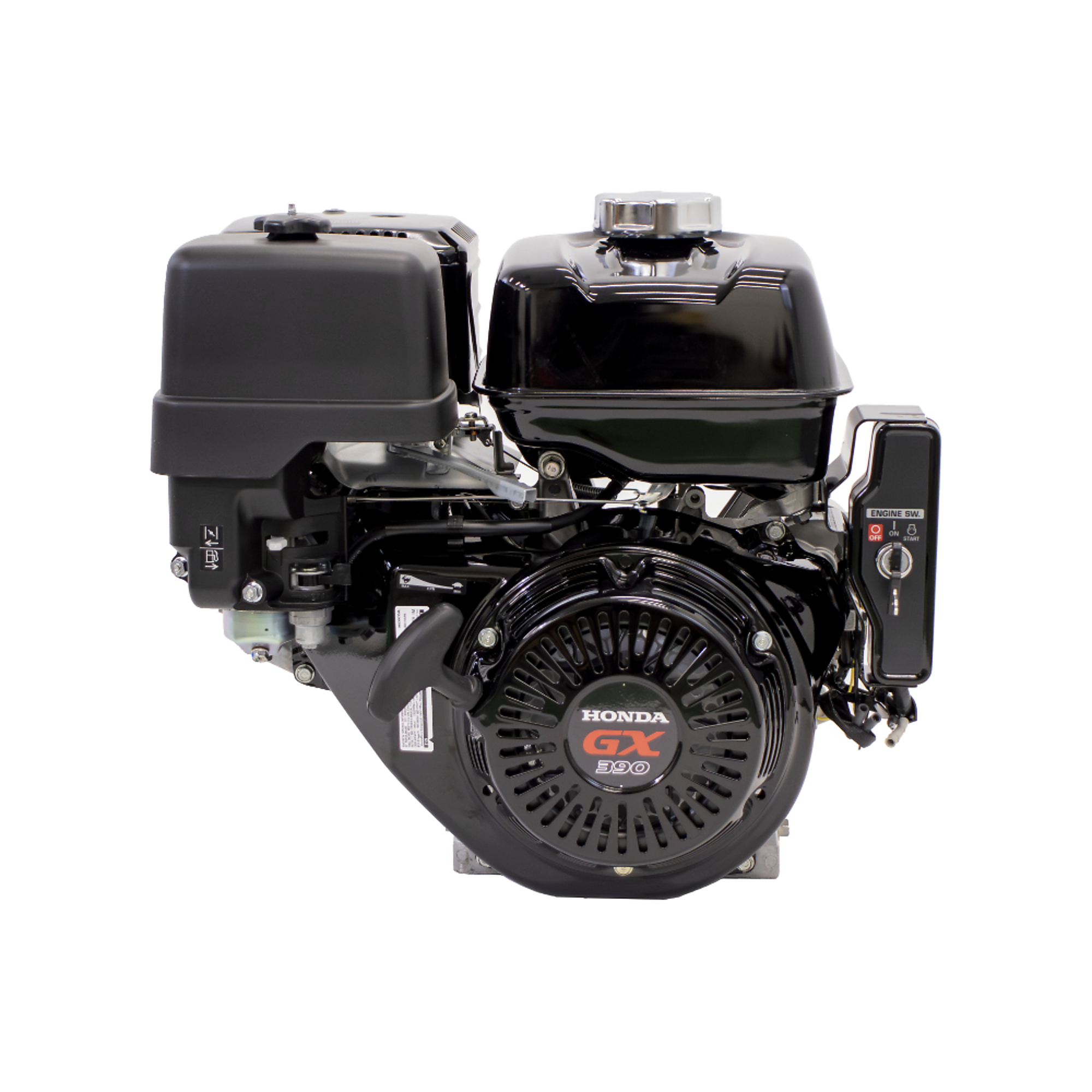 Honda GX390 OHV Engine — 389cc, Electric, 18-Amp Charge System, Horizontal, Black, Model# GX390UT2XQNR2-BLK