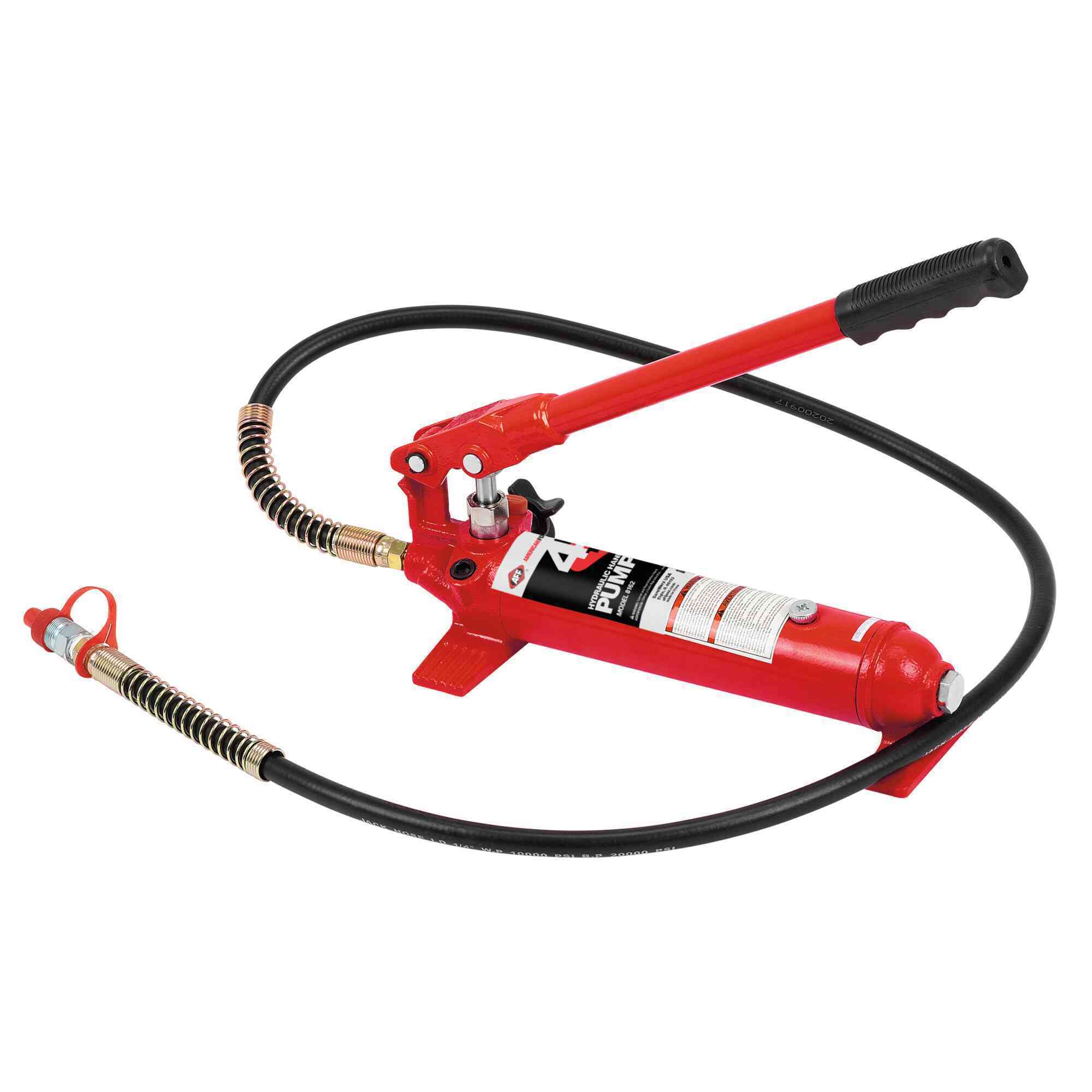 American Forge & Foundry Hand Pump — Hydraulic, 8000 PSI, 380ml Oil Capacity, 1/4in. 18NPTF Oil Output Thread, 179.85–184.30 lbs. Optimal Force, Model# 8162
